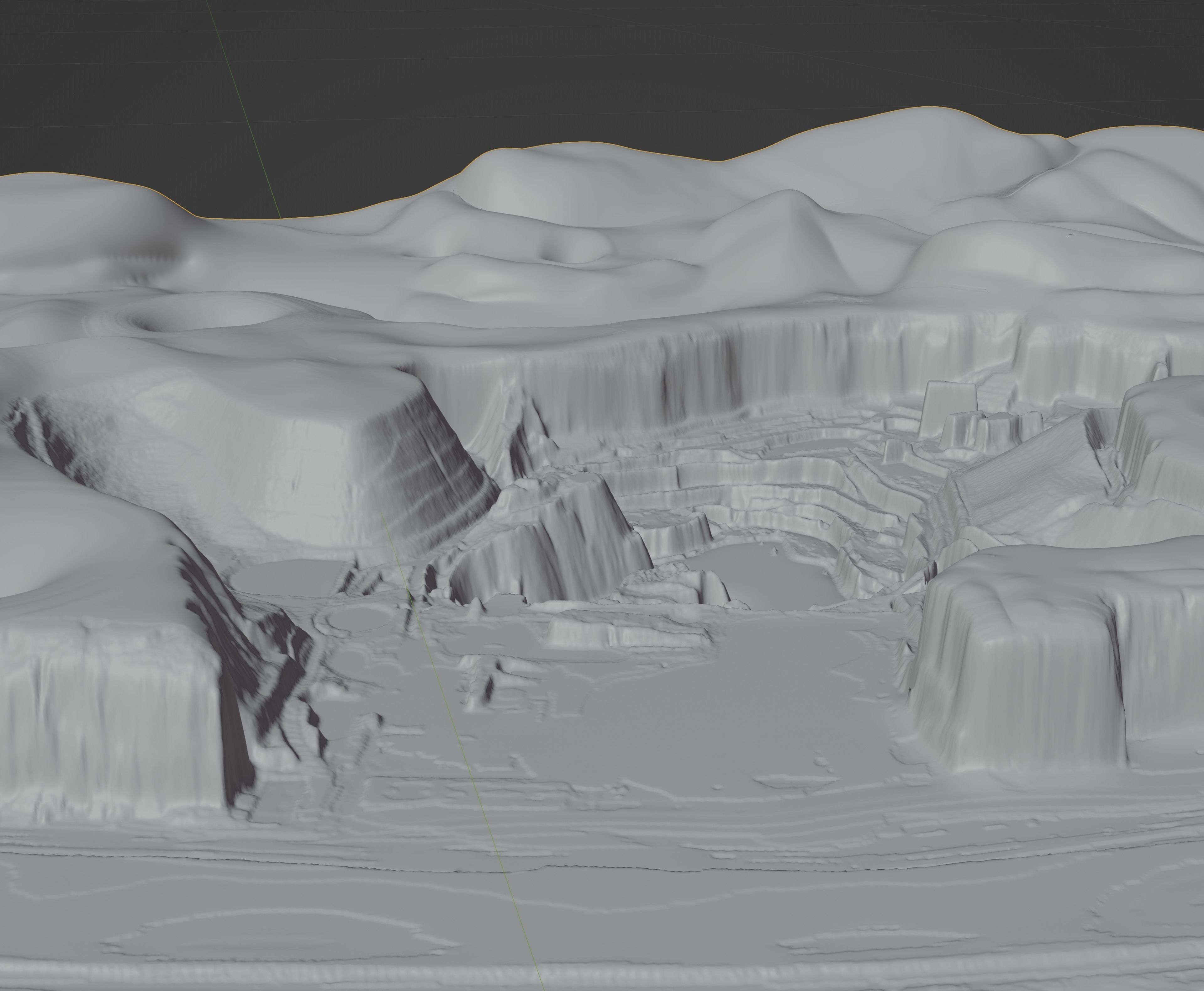 Moon open pit mining quarry 3D model_26