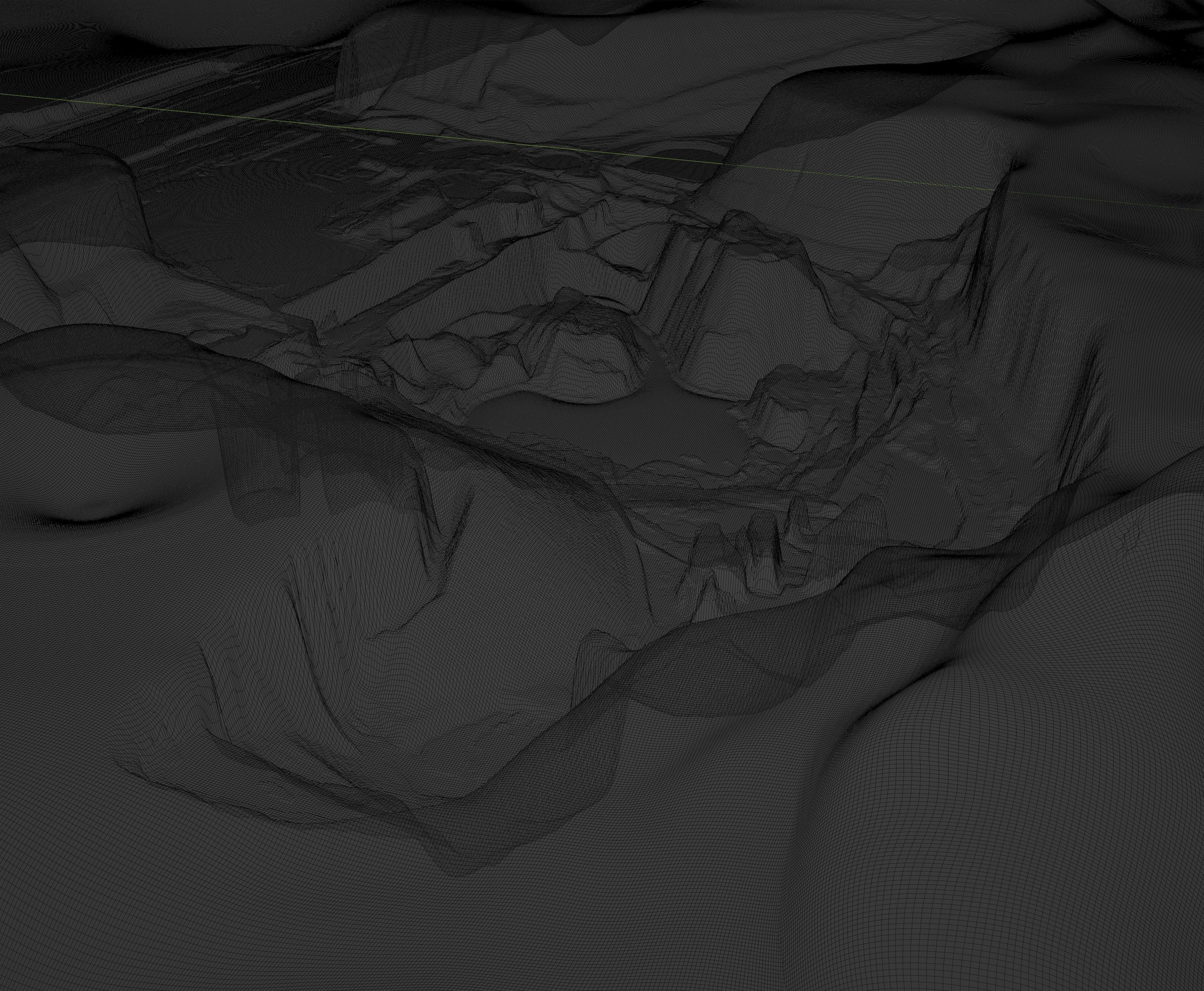 Moon open pit mining quarry 3D model_8