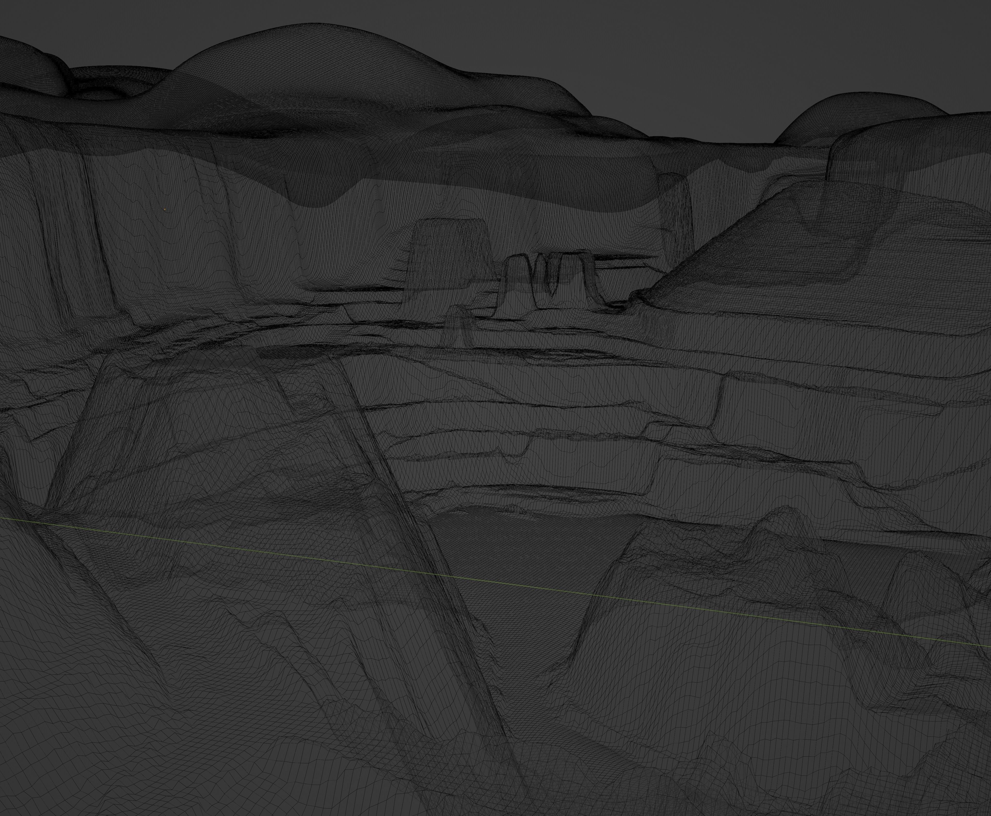 Moon open pit mining quarry 3D model_43