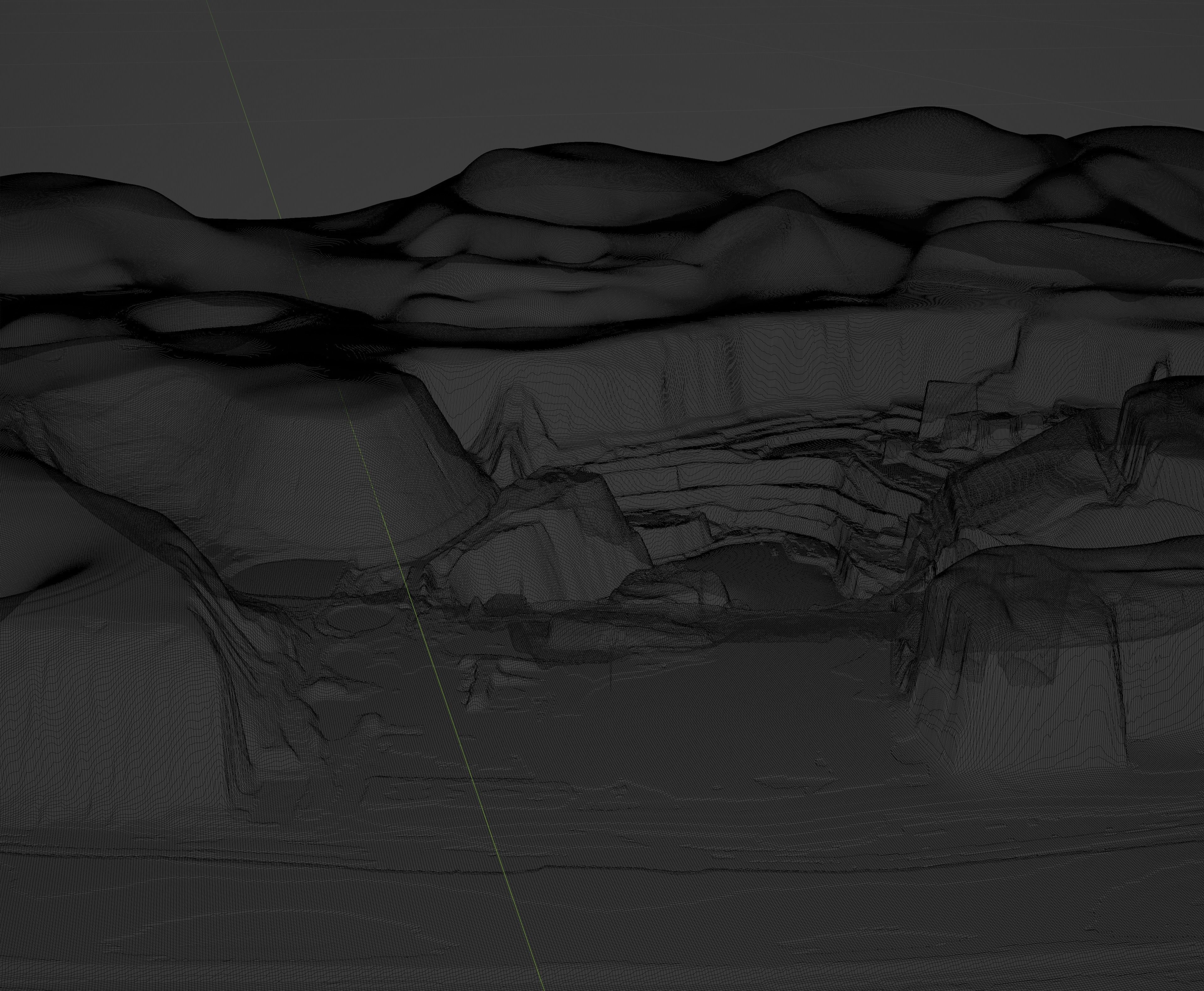 Moon open pit mining quarry 3D model_27