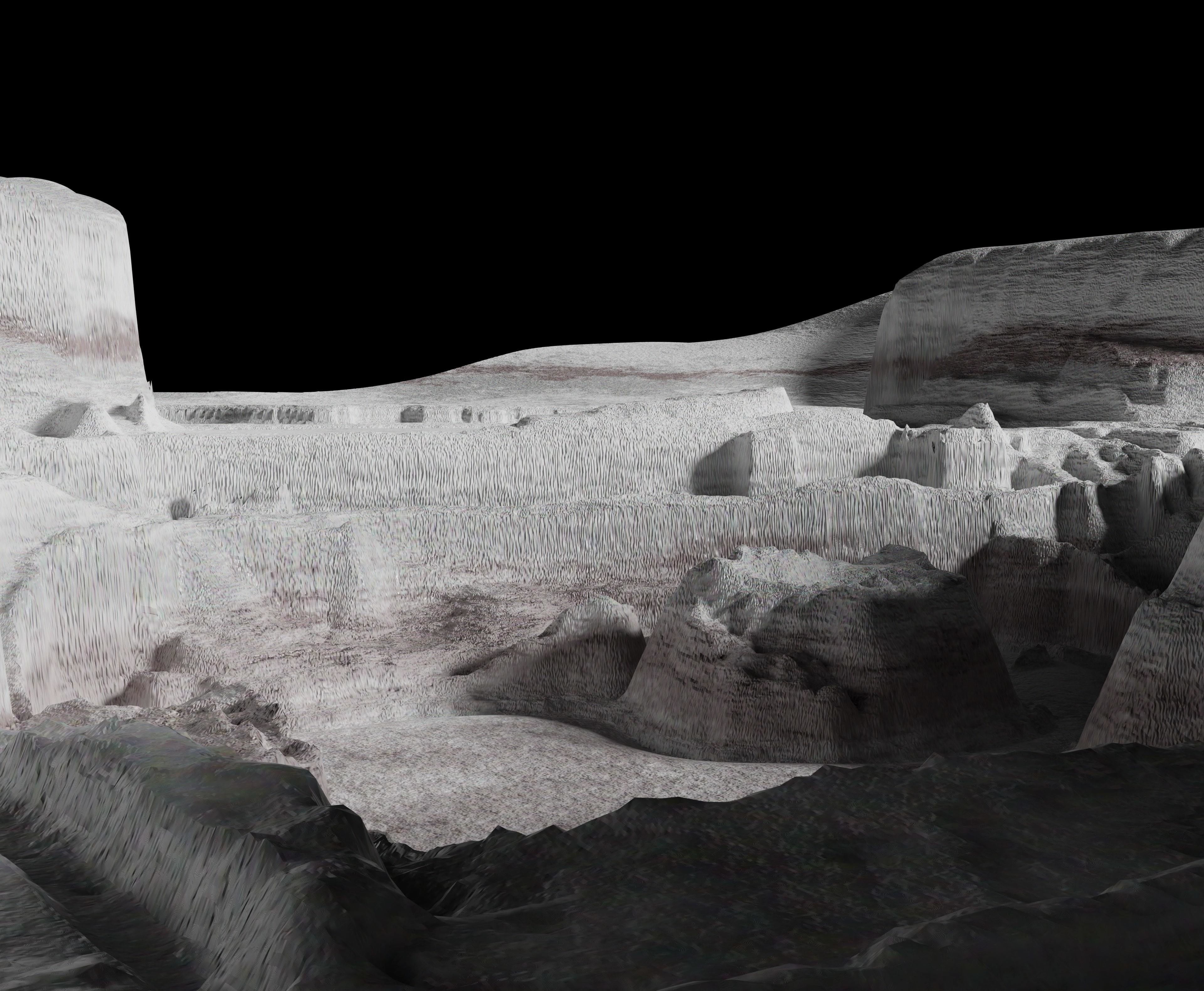 Moon open pit mining quarry 3D model_46