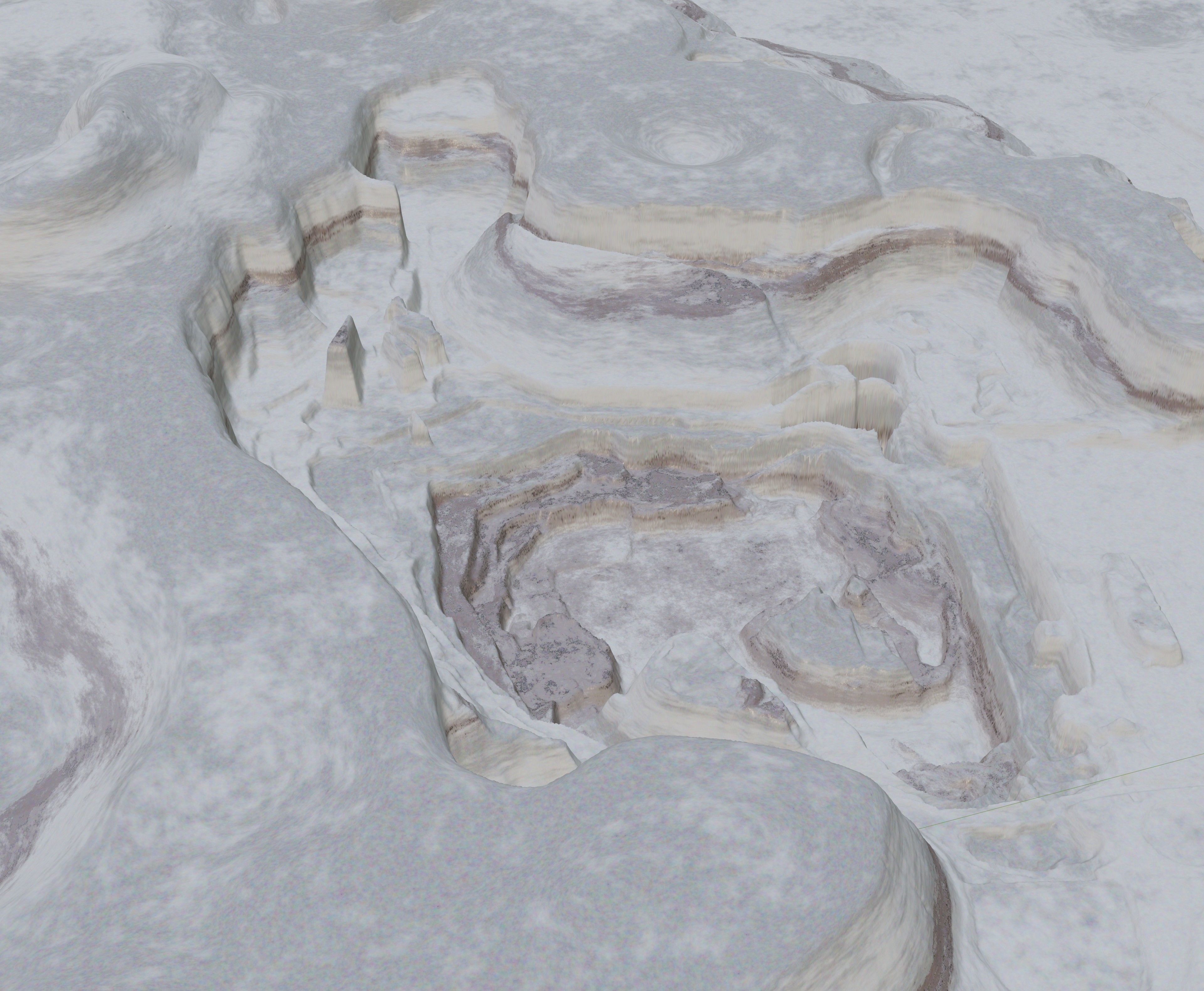 Moon open pit mining quarry 3D model_29