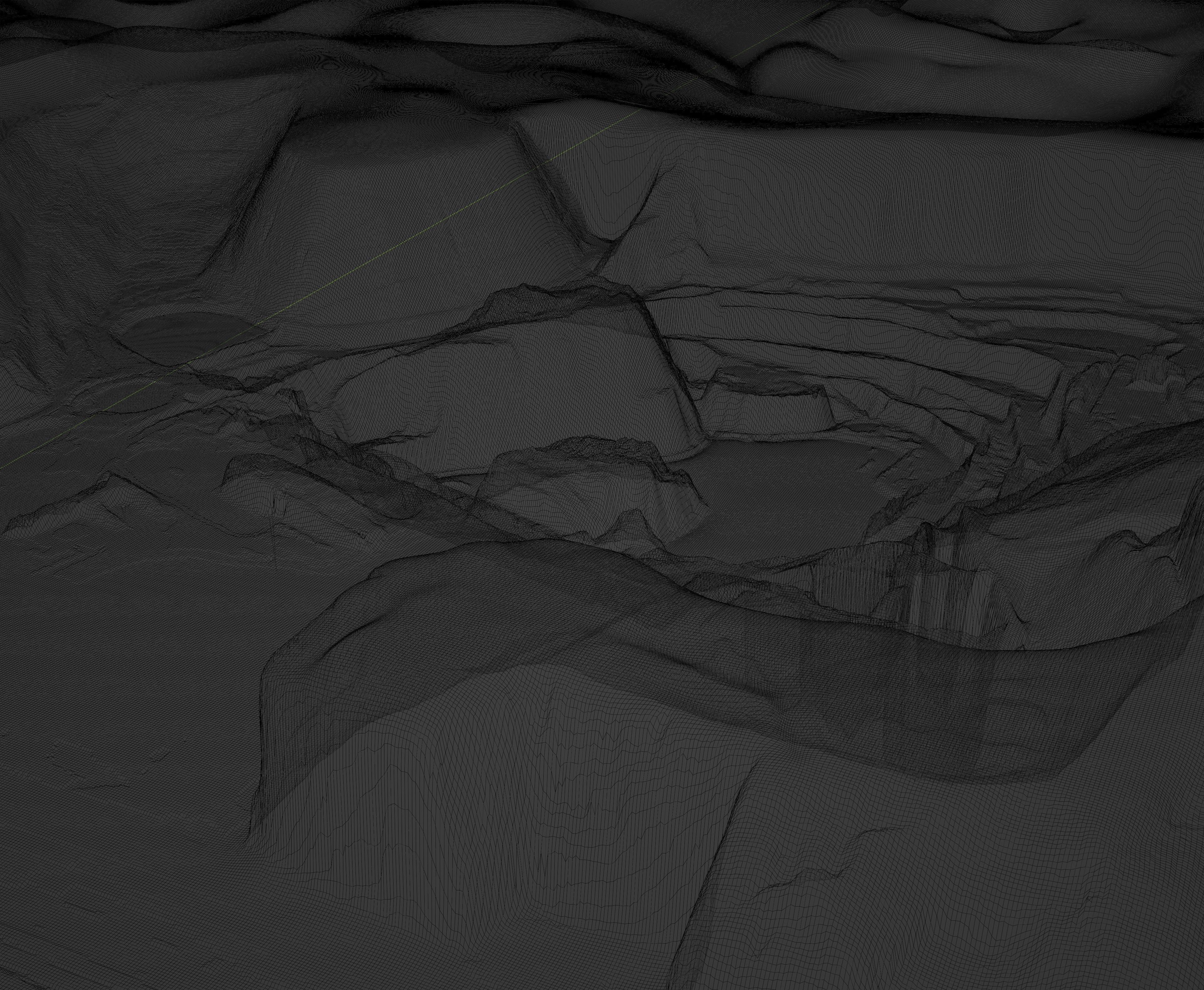 Moon open pit mining quarry 3D model_37