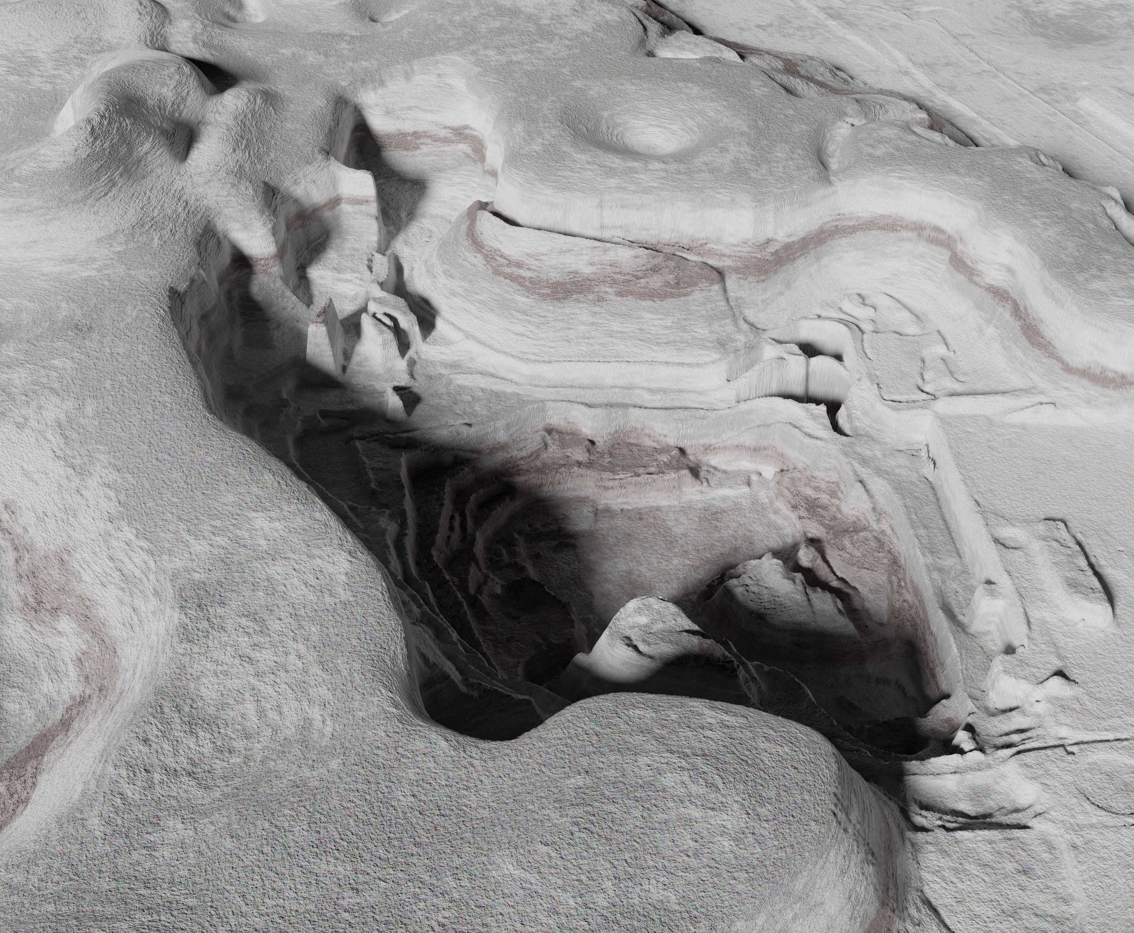 Moon open pit mining quarry 3D model_28