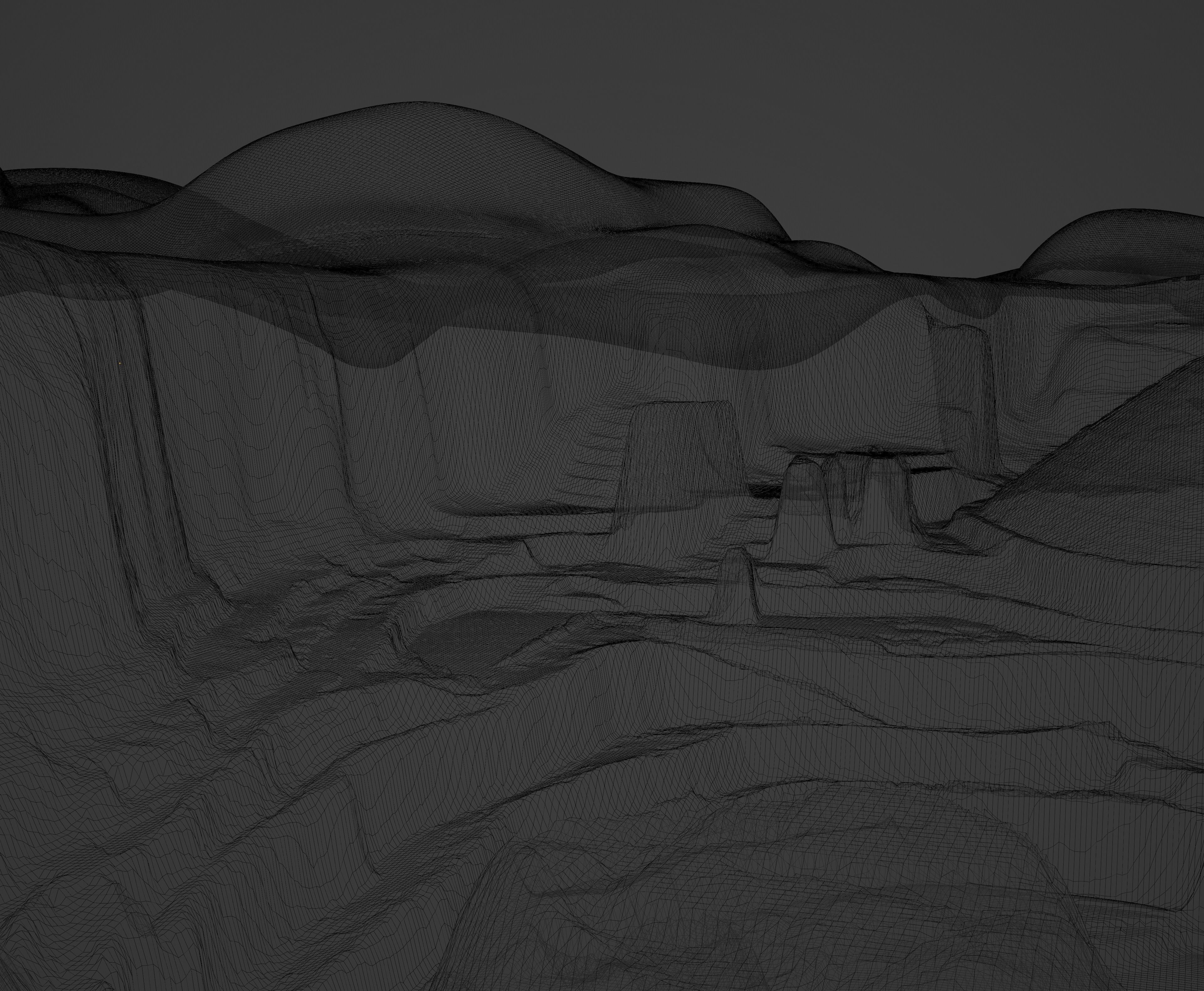 Moon open pit mining quarry 3D model_45