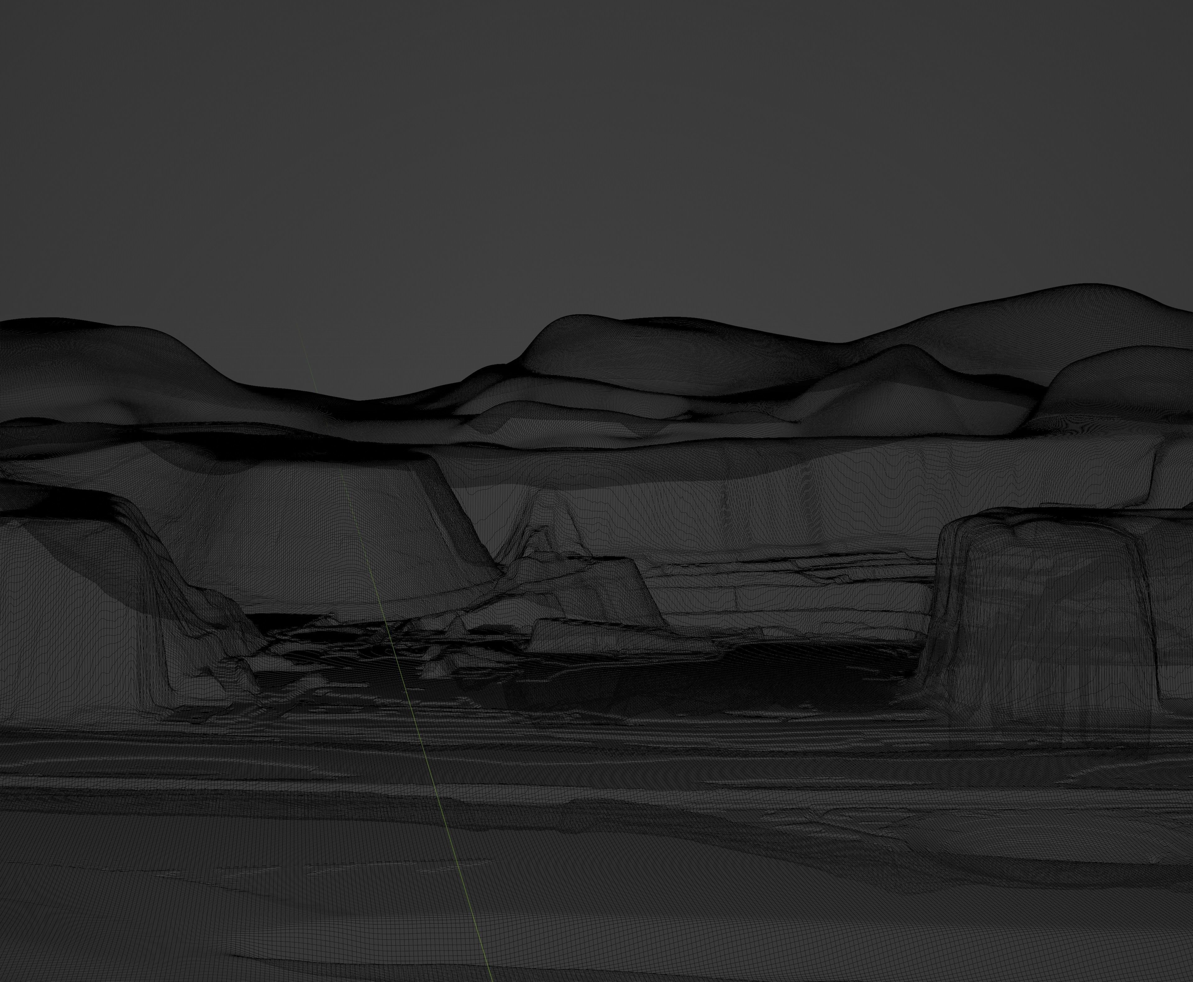 Moon open pit mining quarry 3D model_13