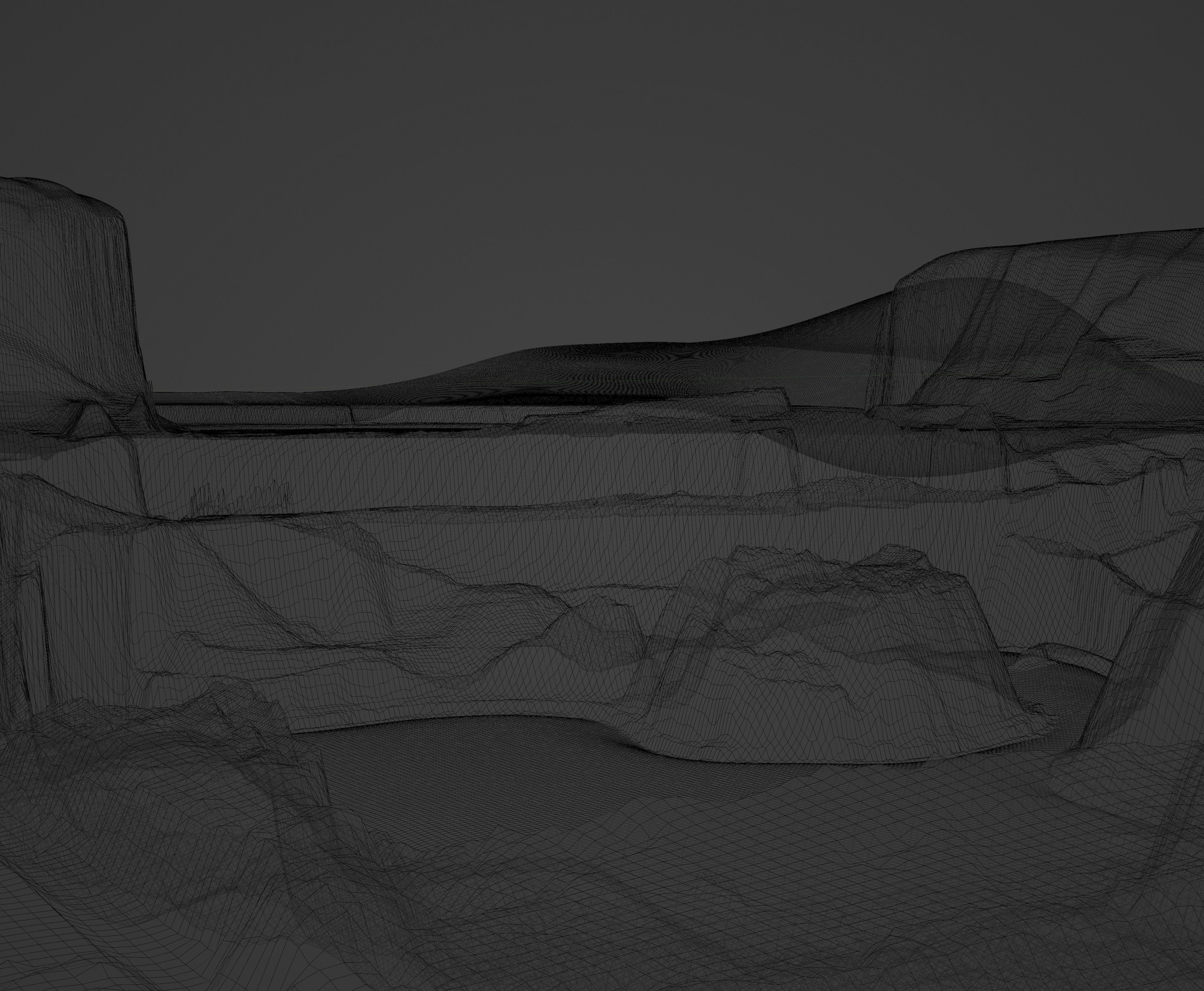 Moon open pit mining quarry 3D model_47