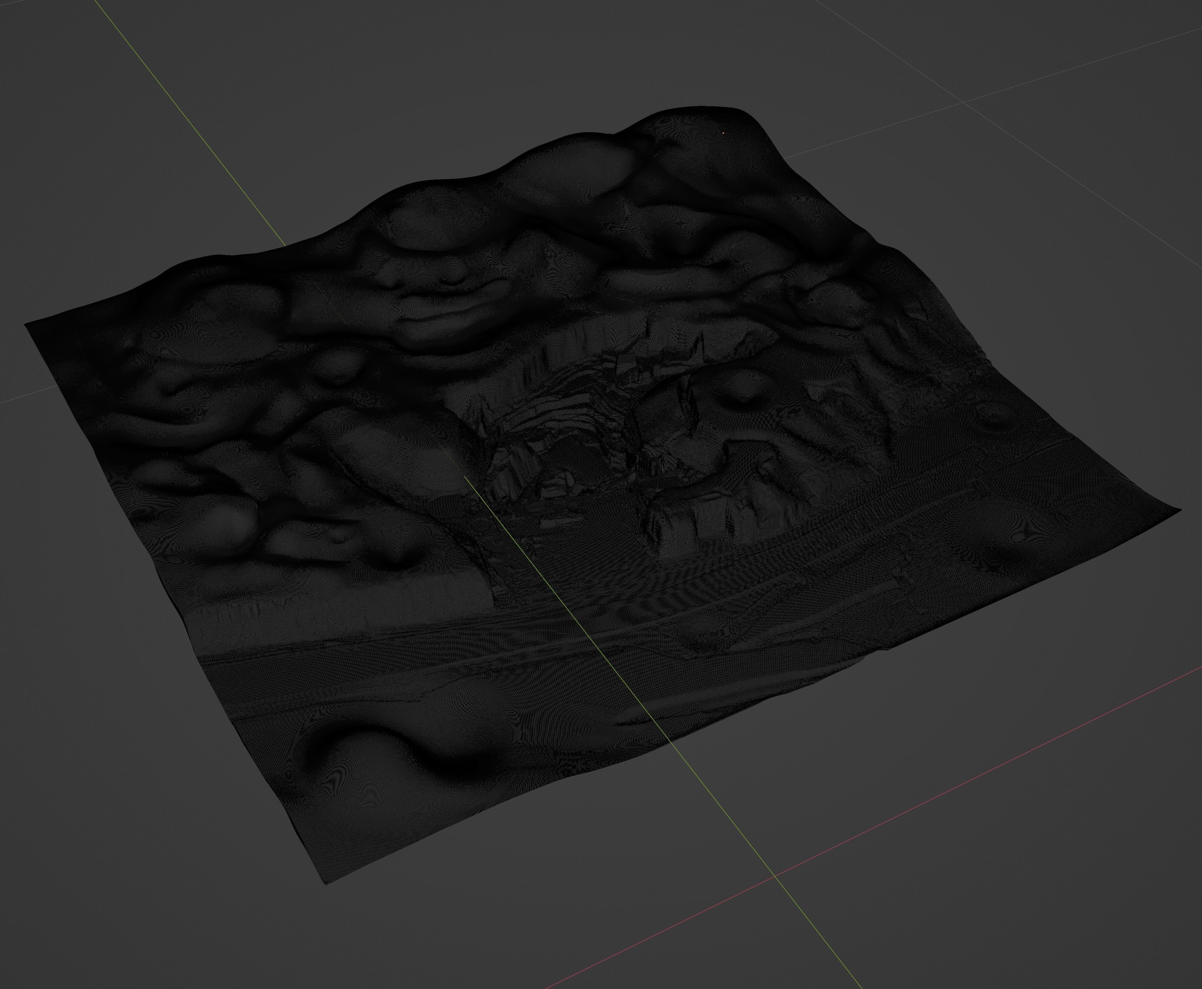 Moon open pit mining quarry 3D model_50