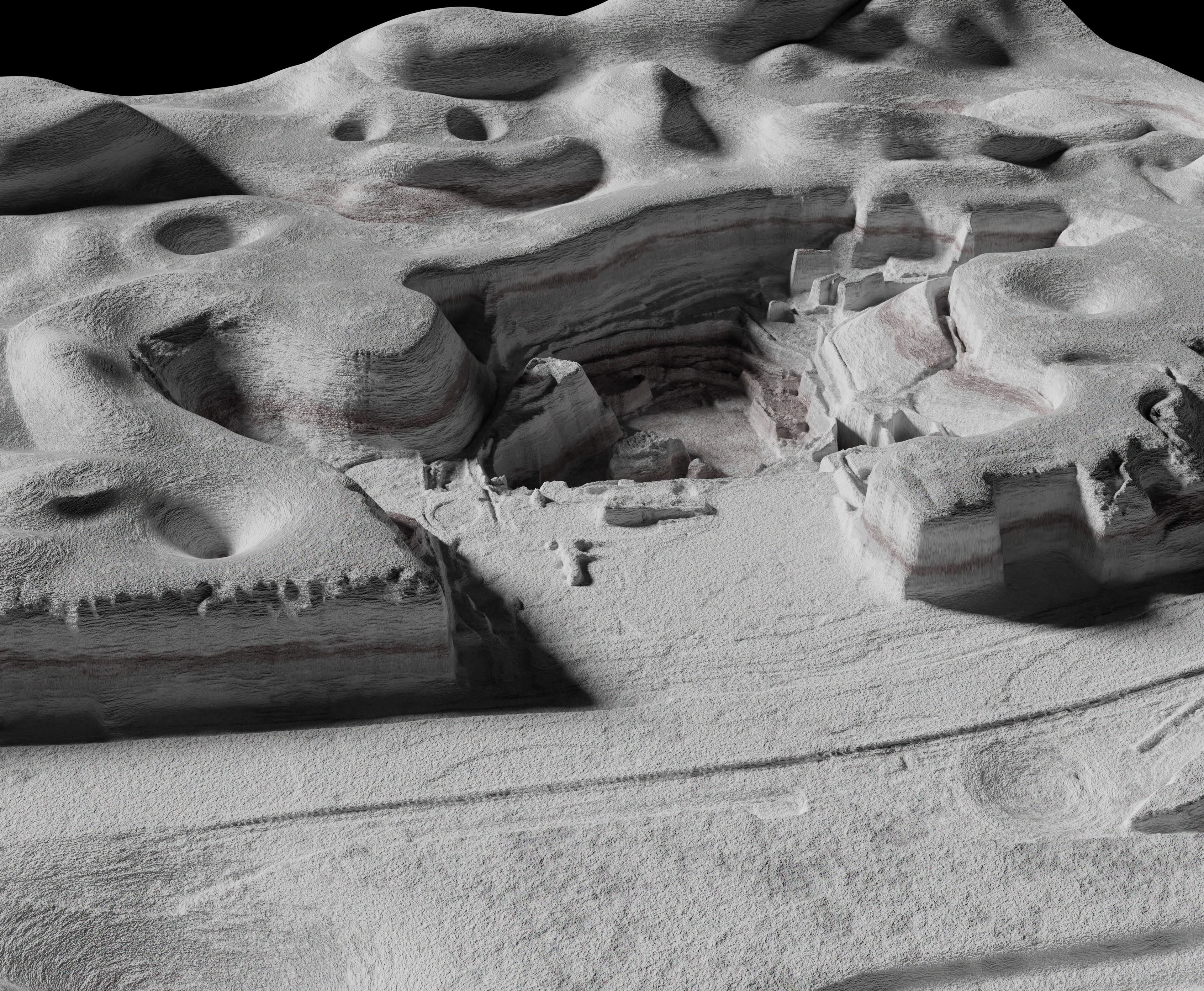 Moon open pit mining quarry 3D model_51