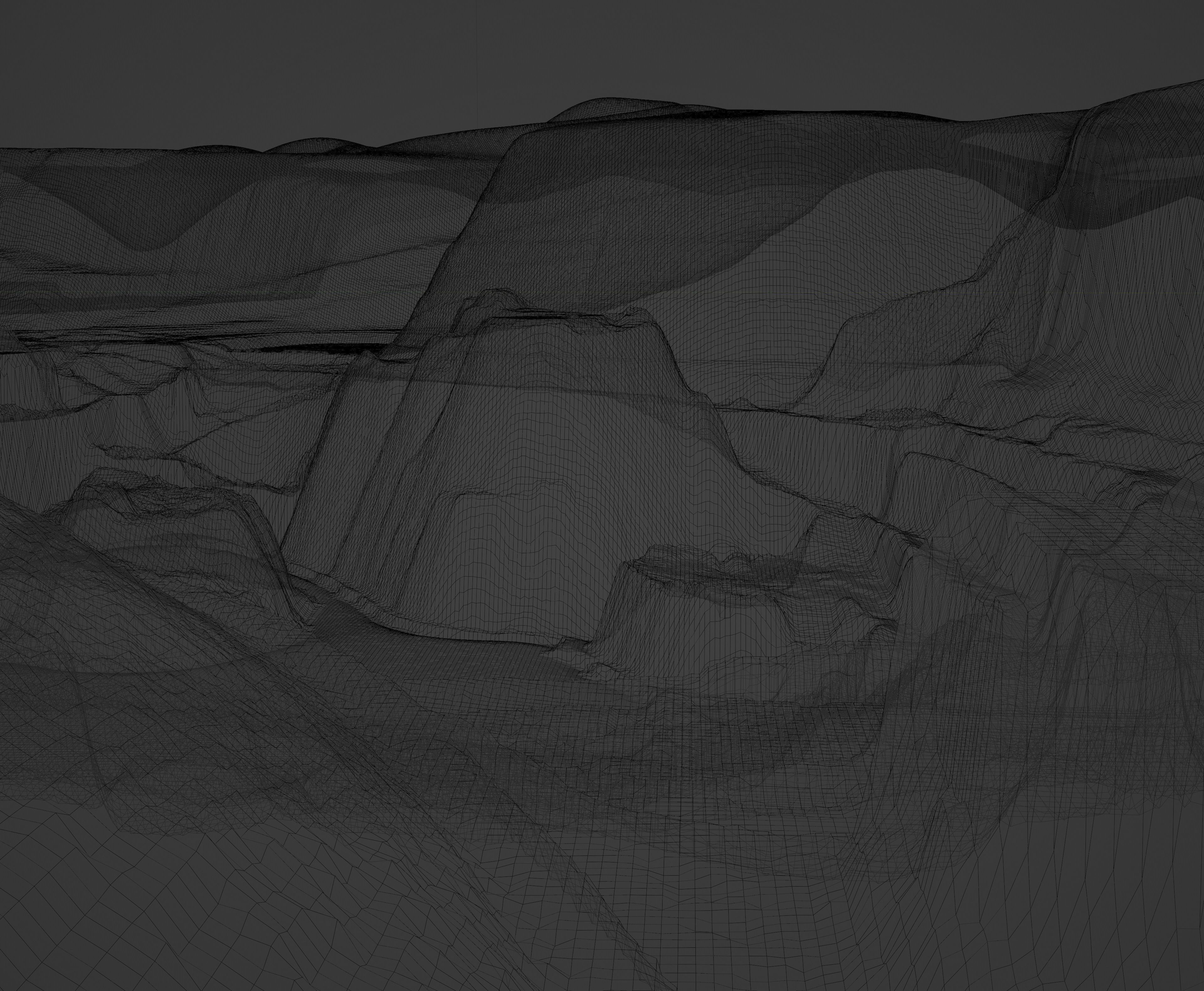 Moon open pit mining quarry 3D model_38