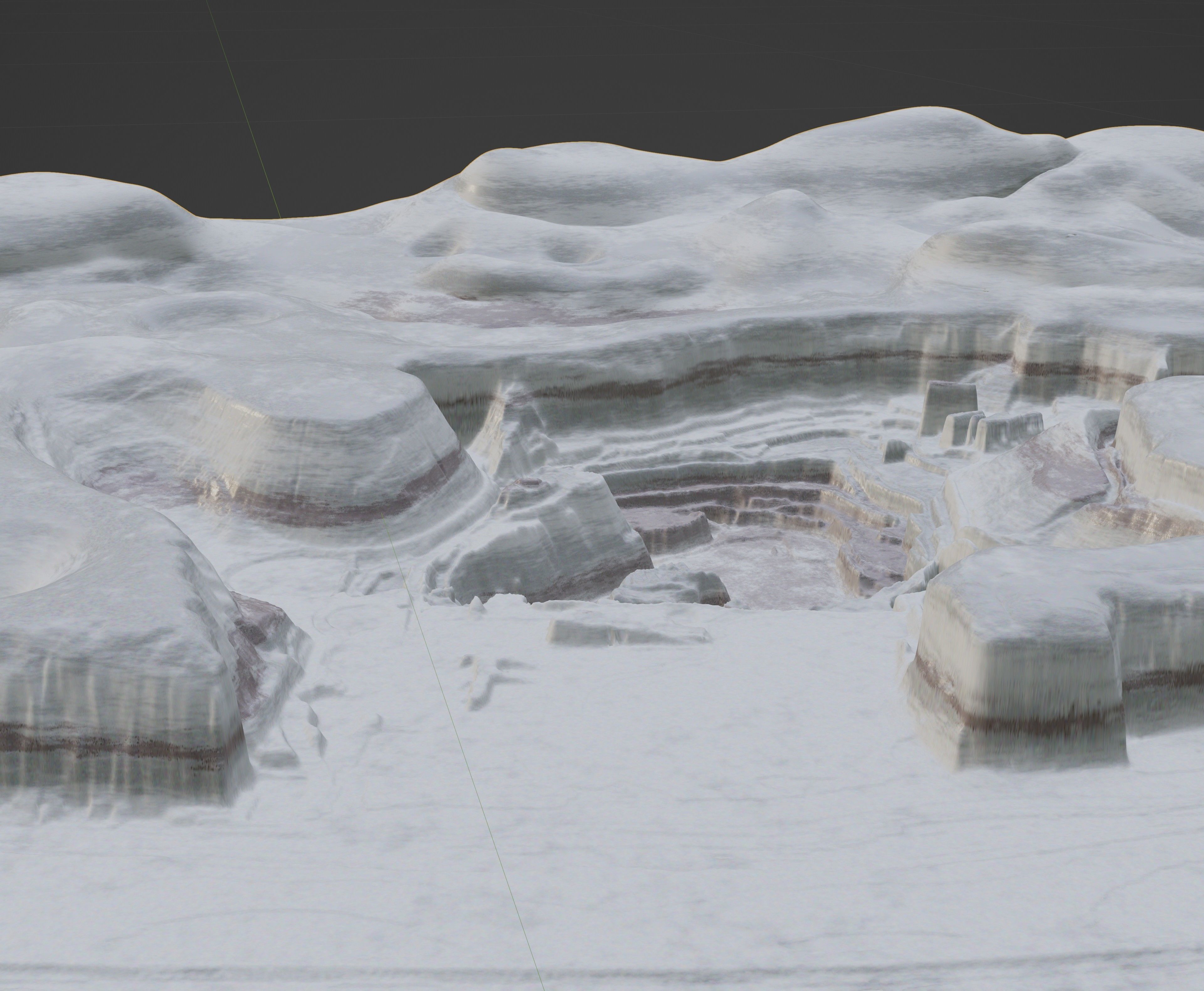 Moon open pit mining quarry 3D model_25