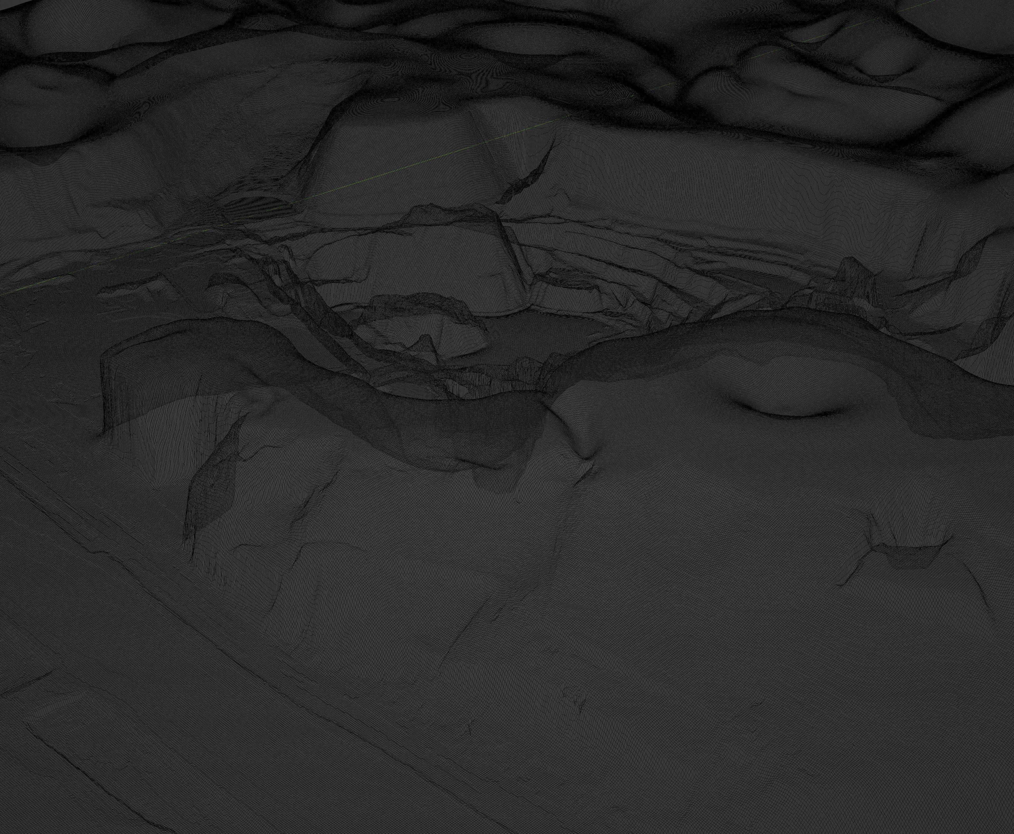 Moon open pit mining quarry 3D model_11