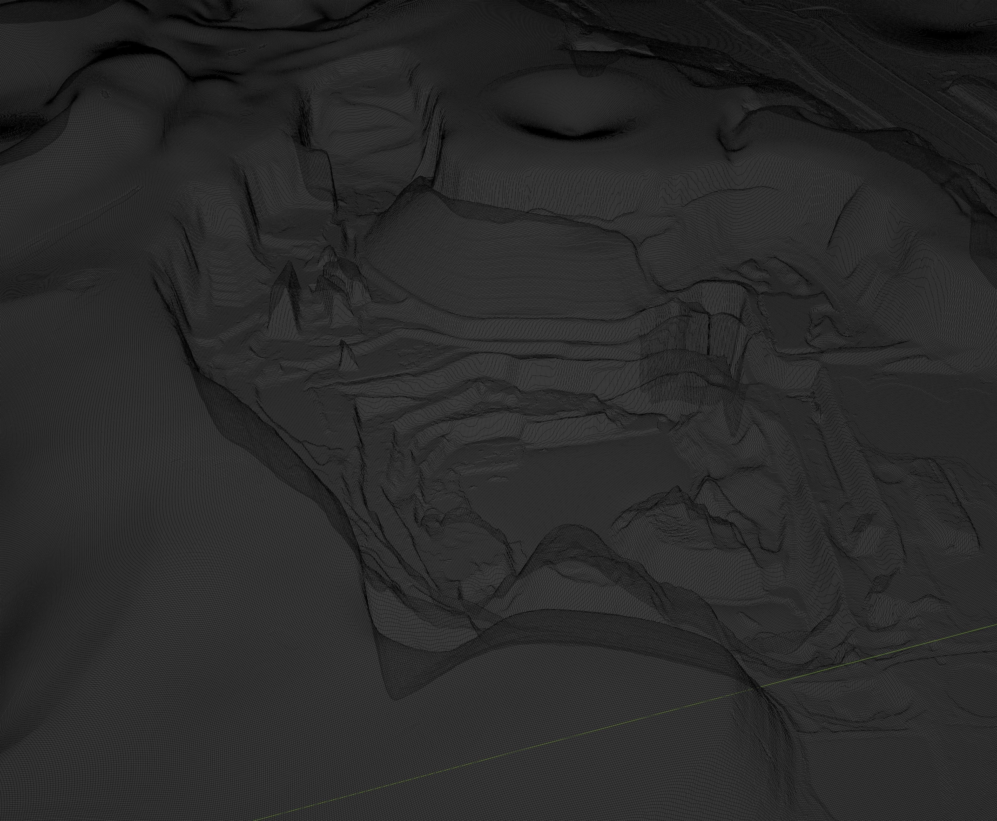 Moon open pit mining quarry 3D model_31