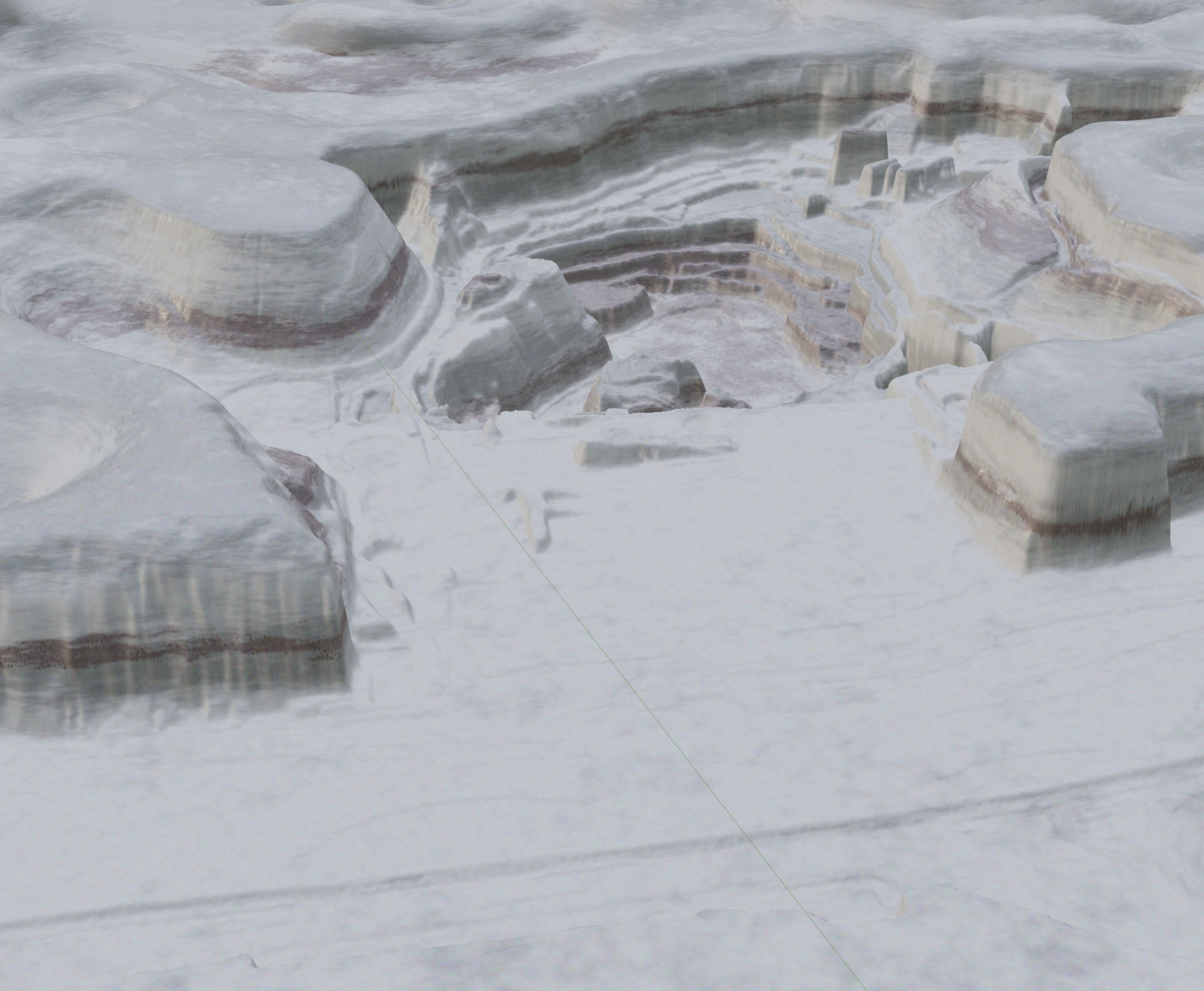 Moon open pit mining quarry 3D model_21