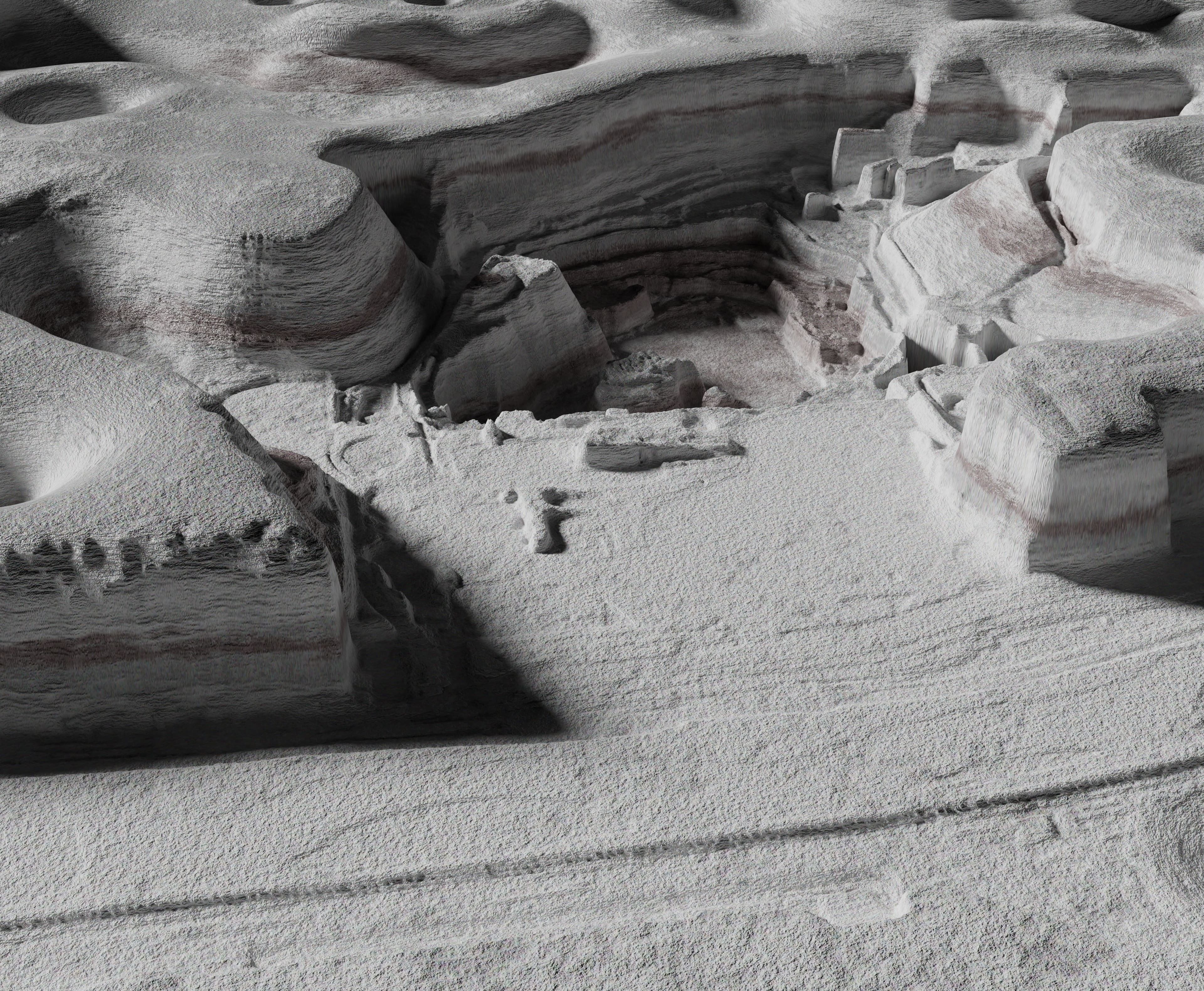 Moon open pit mining quarry 3D model_20