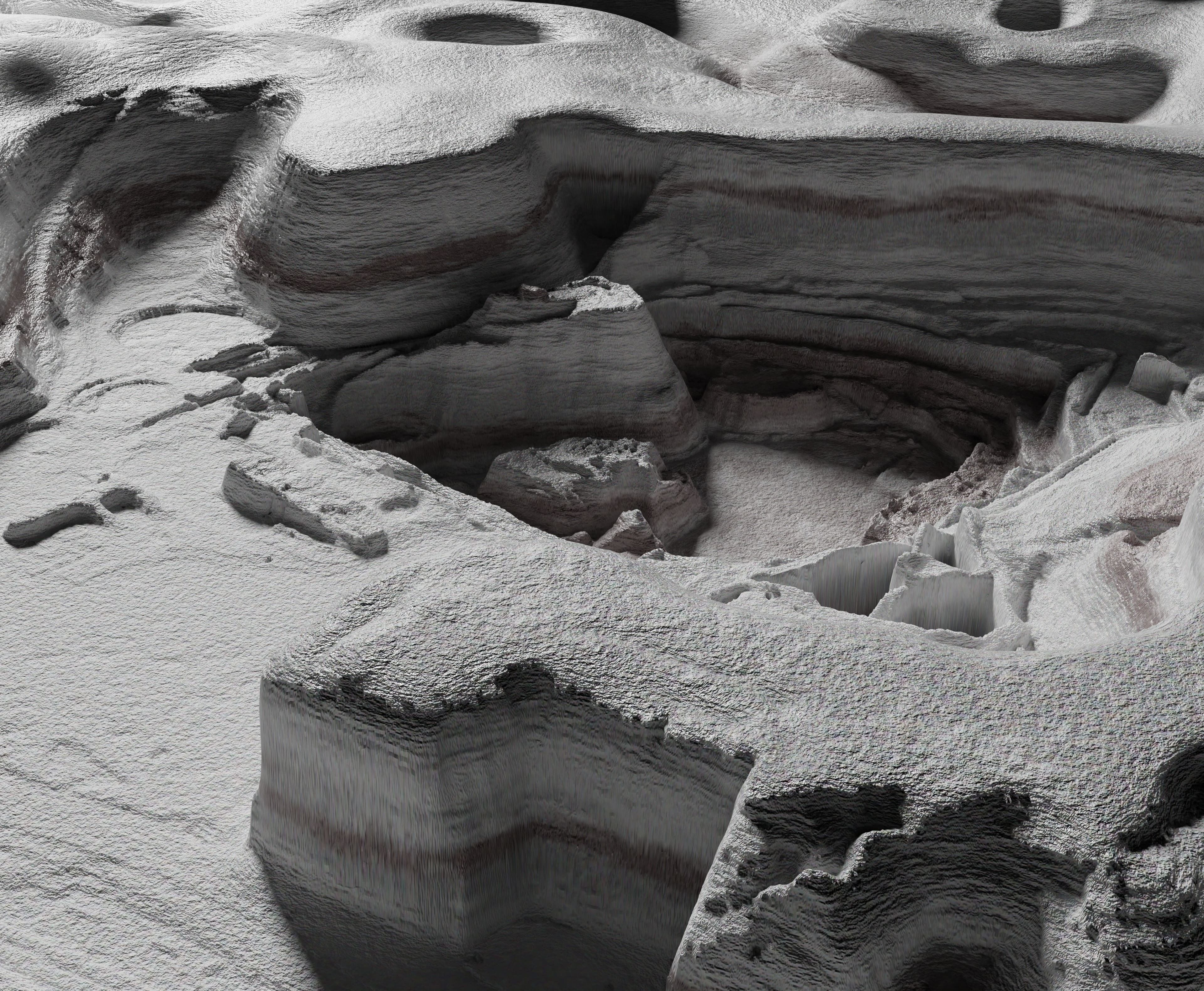 Moon open pit mining quarry 3D model_36