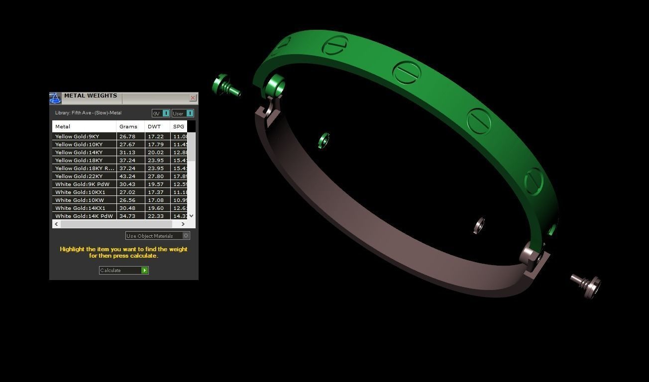 fashion bracelet 3D print model_4