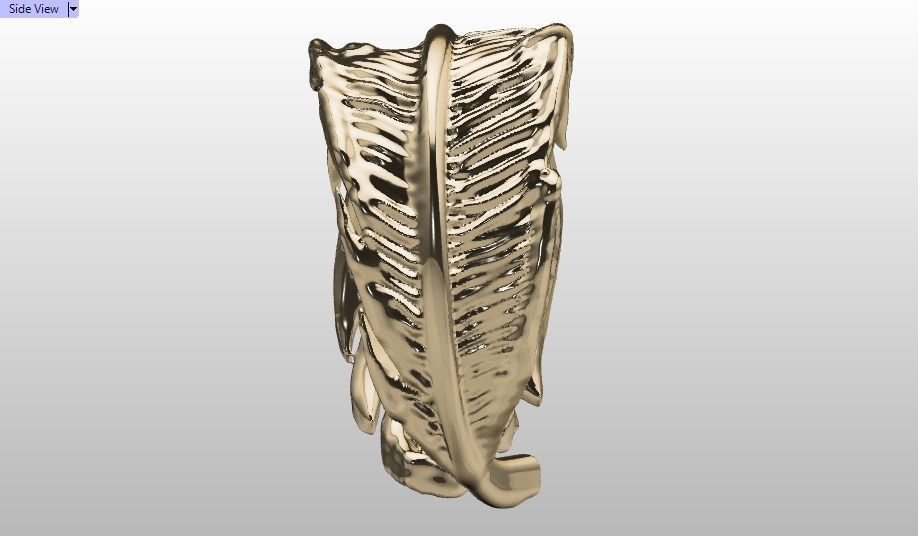 feather ring 3D print model_18