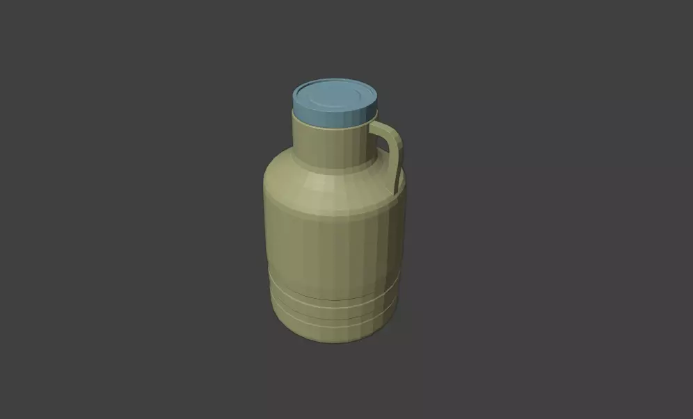 Plastic Water Cane Free 3D model