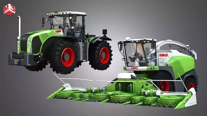 Claas - Farm Vehicles   2 in 1 3D Model Collection