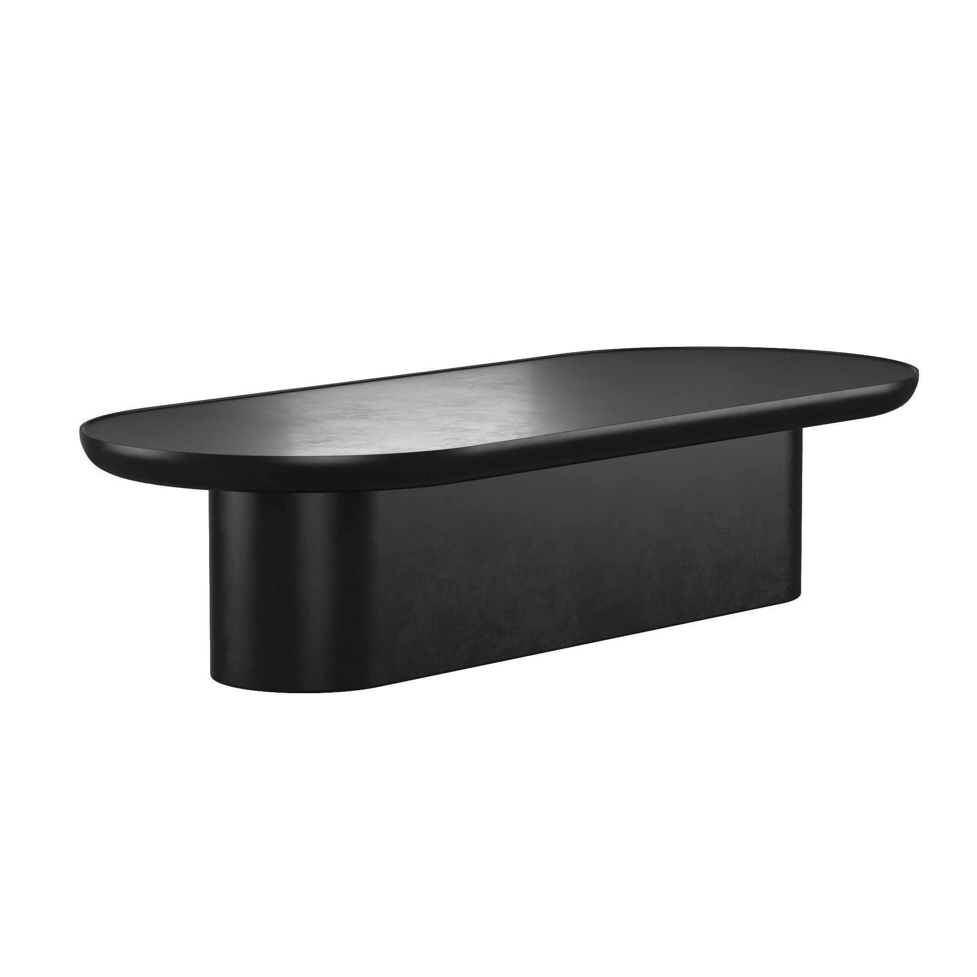 Table Black Oval 3D model_4