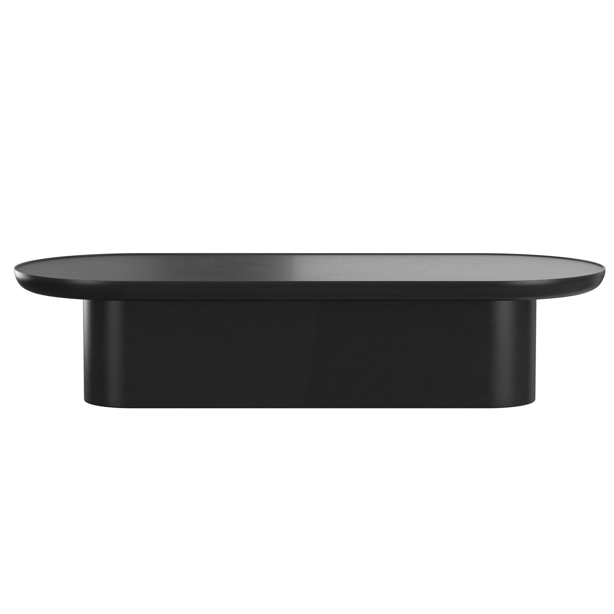 Table Black Oval 3D model_5
