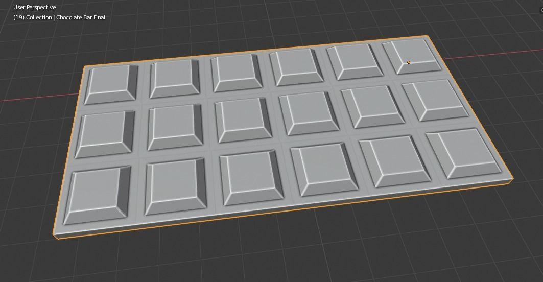 Chocolate Bar Free 3D model_4