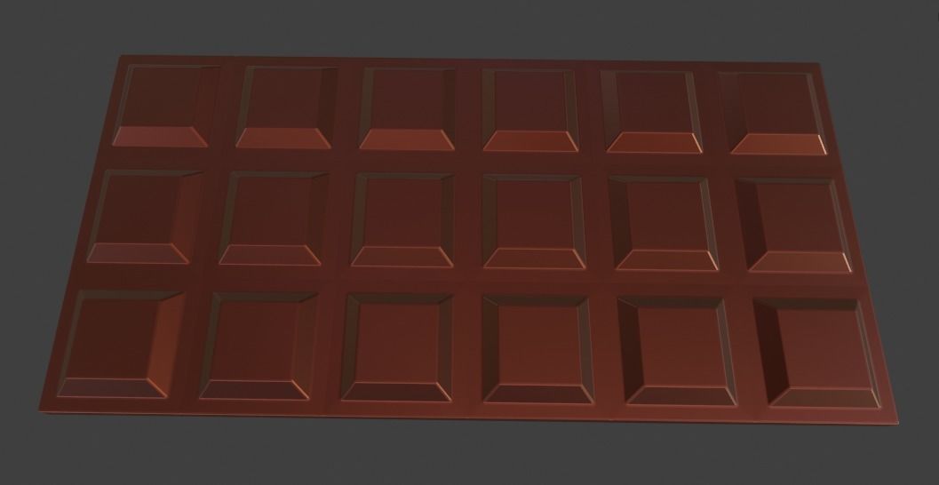 Chocolate Bar Free 3D model_1