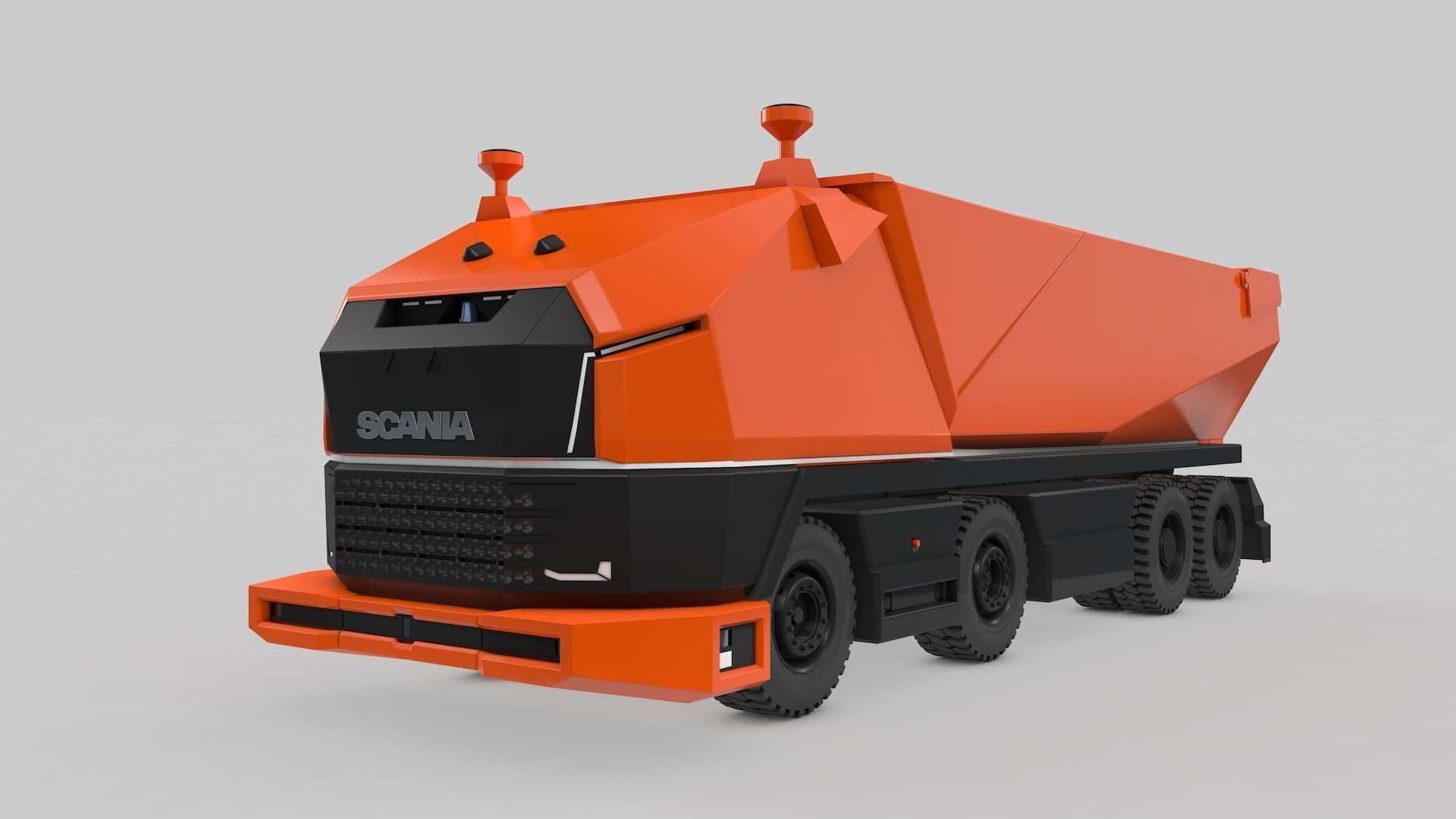 Autonomous Mining Truck 3D model_1