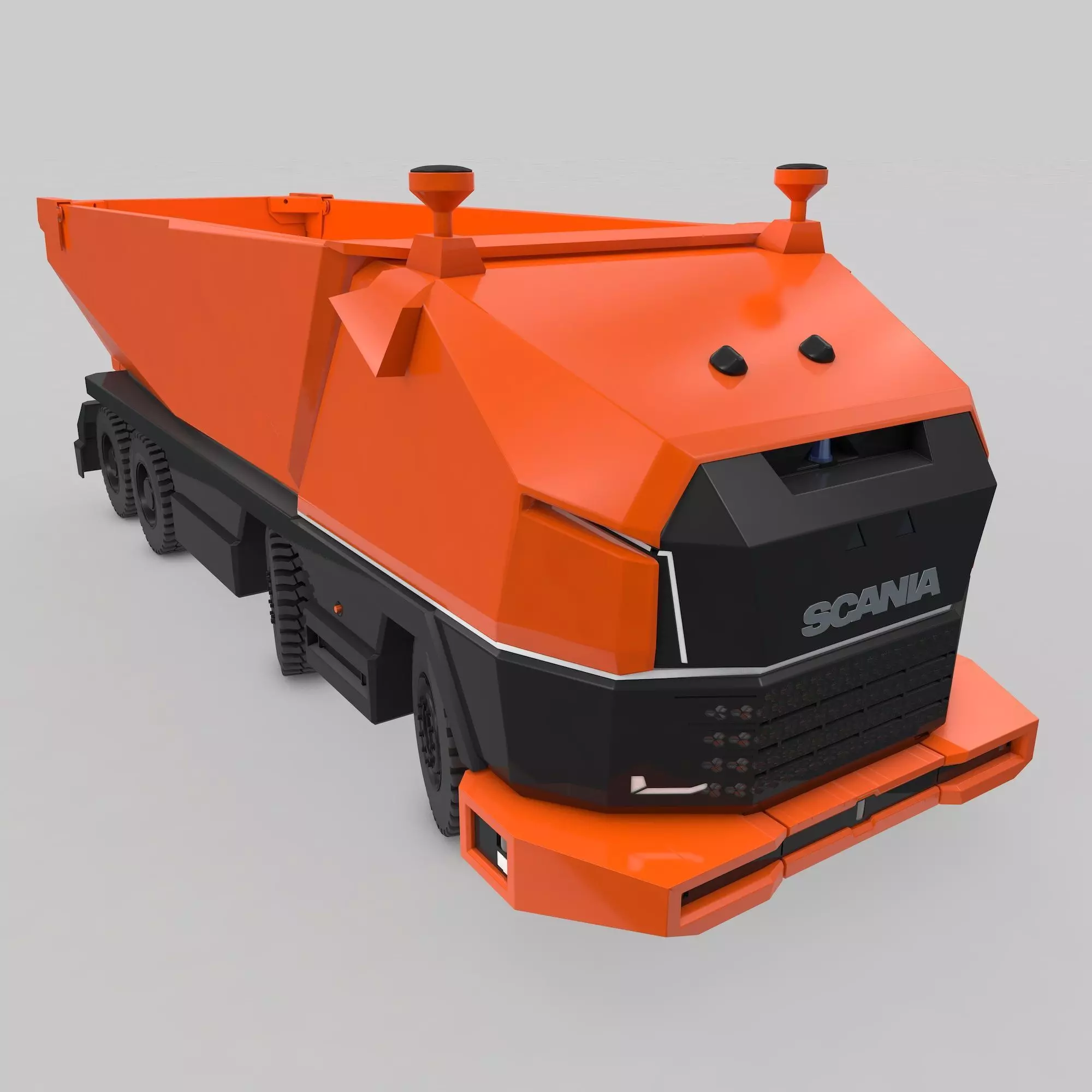 Autonomous Mining Truck 3D model_0