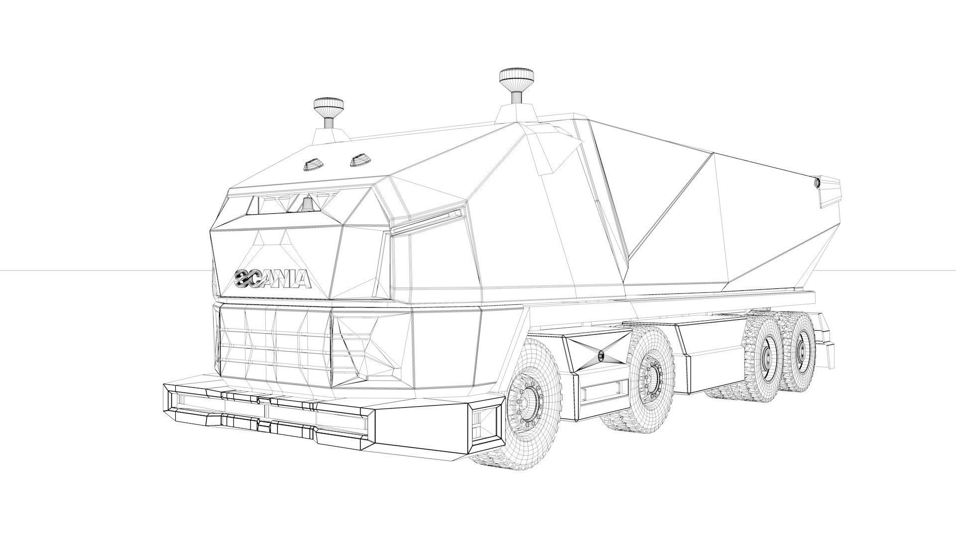 Autonomous Mining Truck 3D model_37