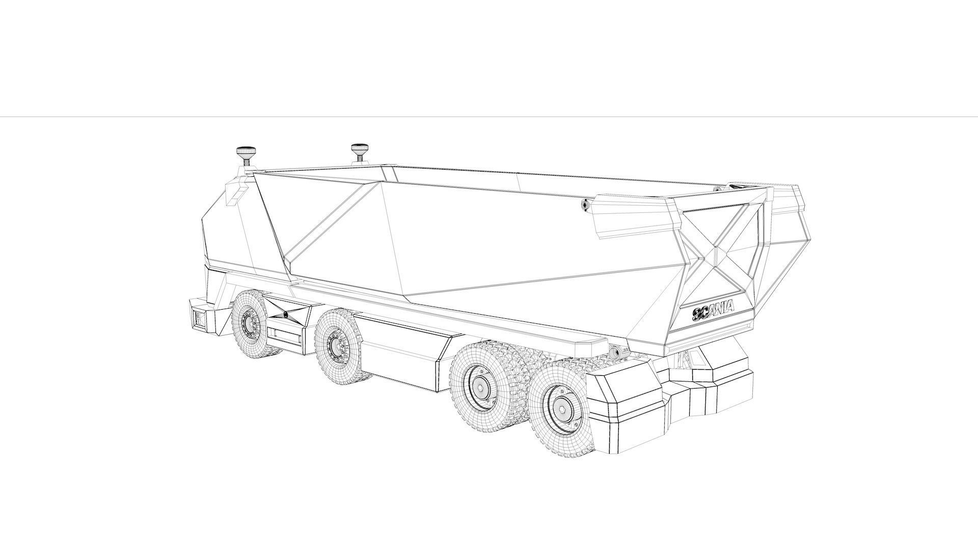 Autonomous Mining Truck 3D model_38