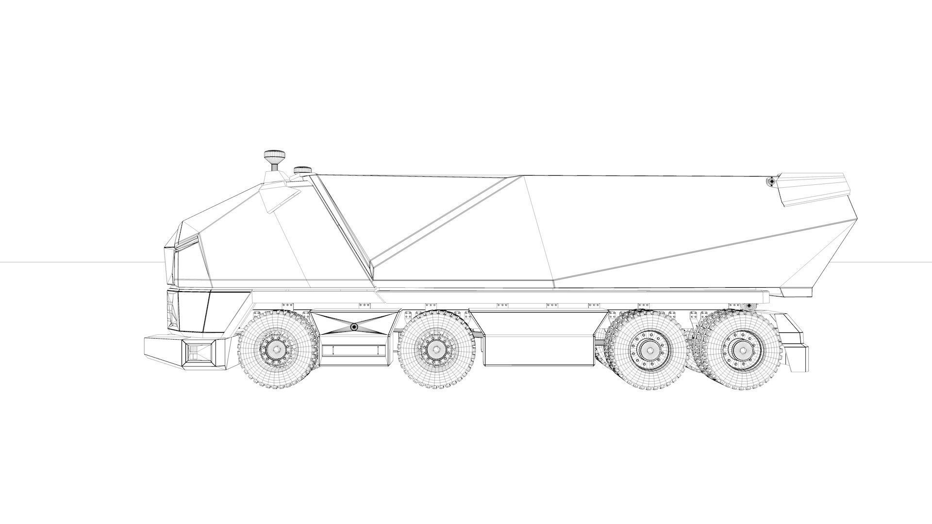 Autonomous Mining Truck 3D model_39
