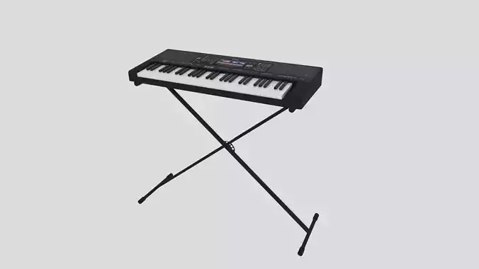 synthesizer musical keyboard Low-poly 3D model