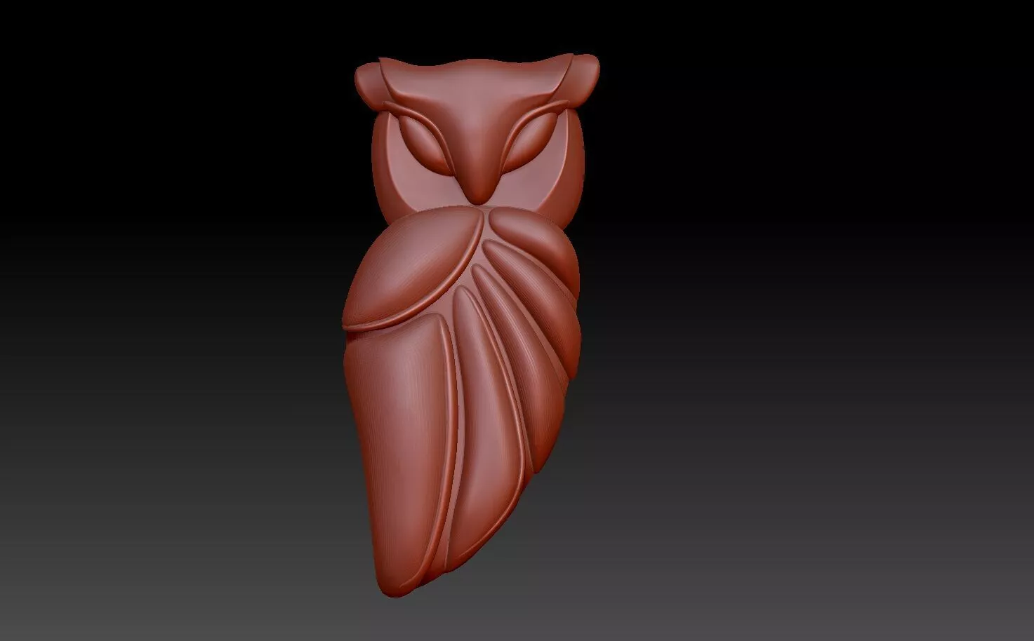 stylized owl 3D print model