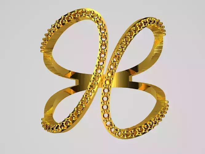 D021-TEL gold ring with diamonds