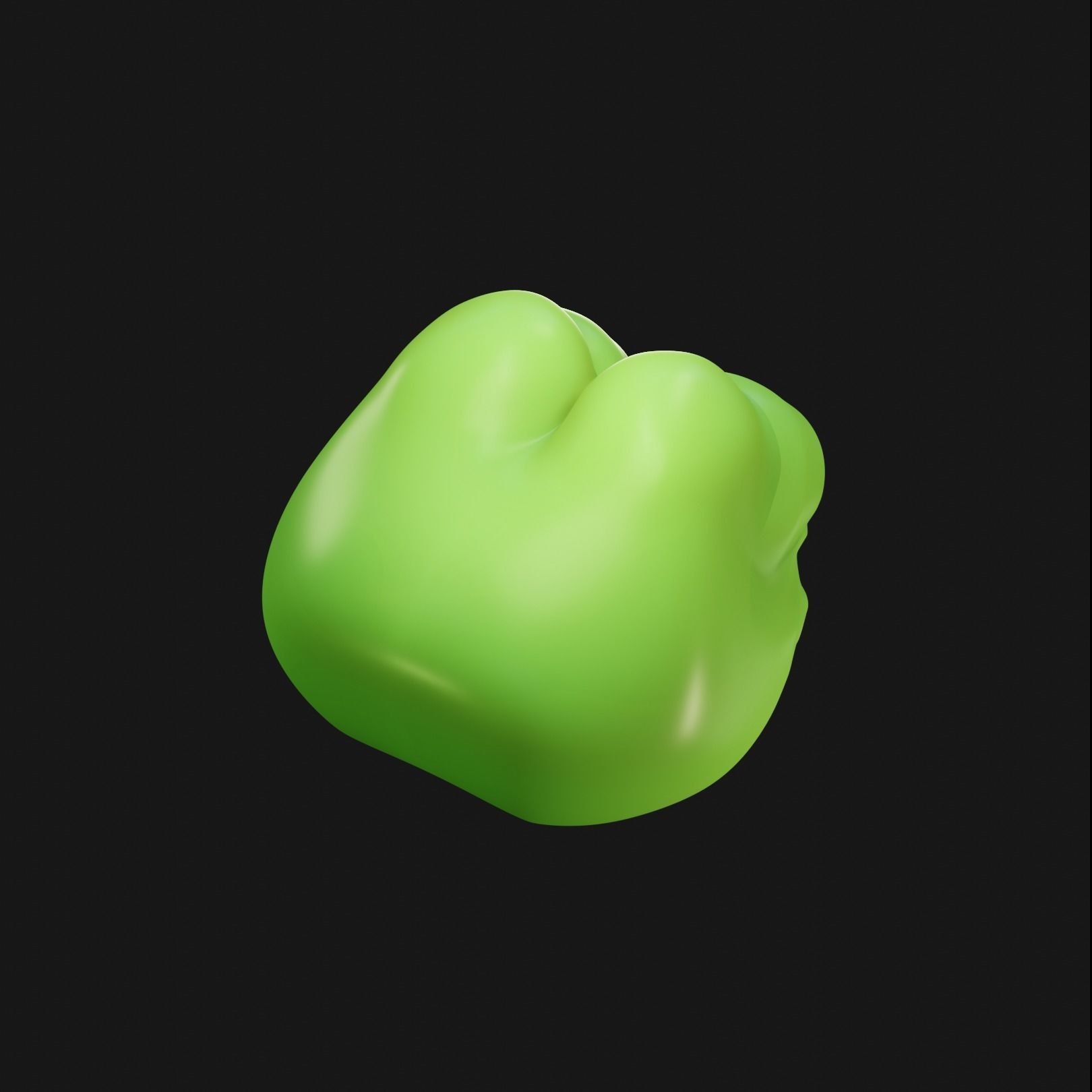 Smug Pepe Low-poly 3D model_7