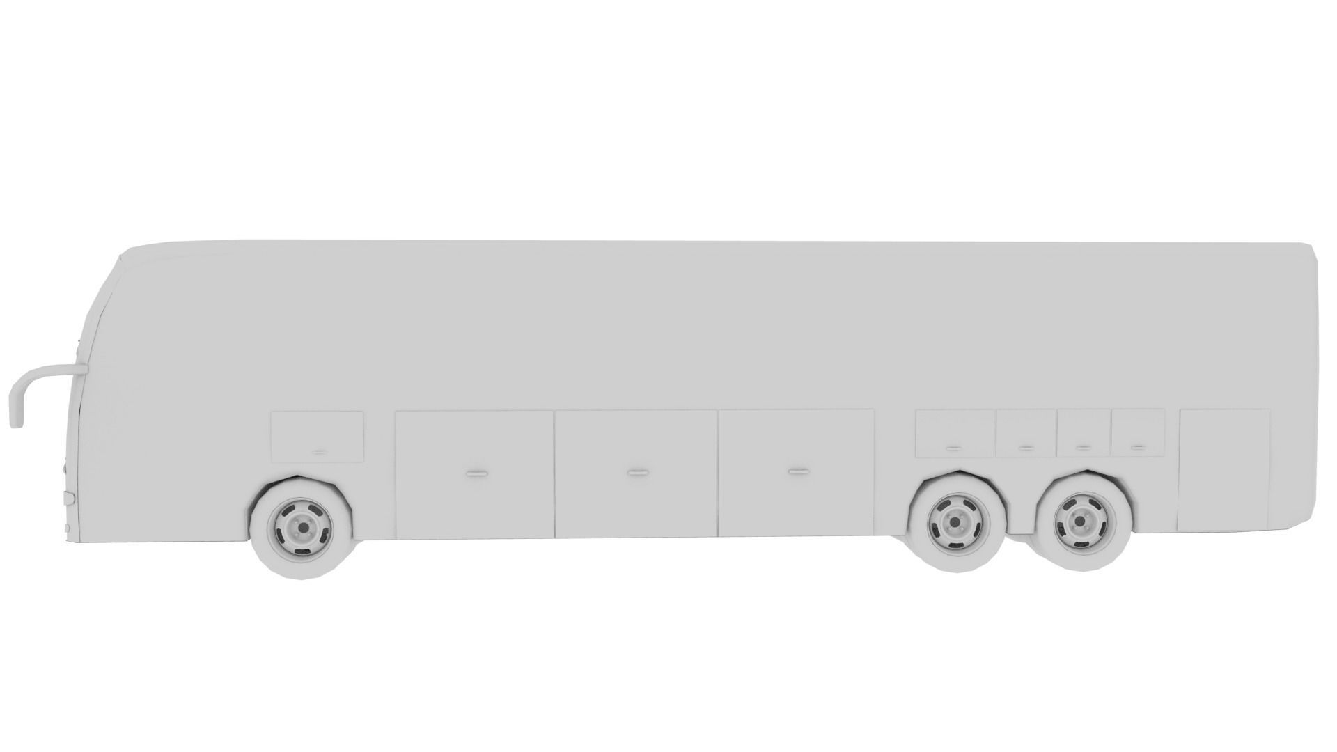 TRAVEL BUS BLUE Low-poly 3D model_18