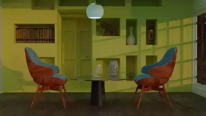 Cozy room made in 3d