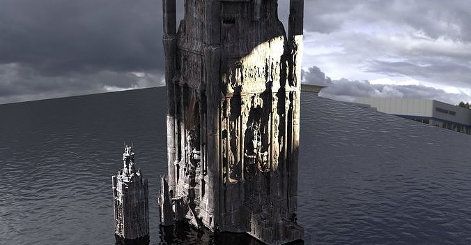  Wizard Skeleton Tower Scull Dome 2 3D model