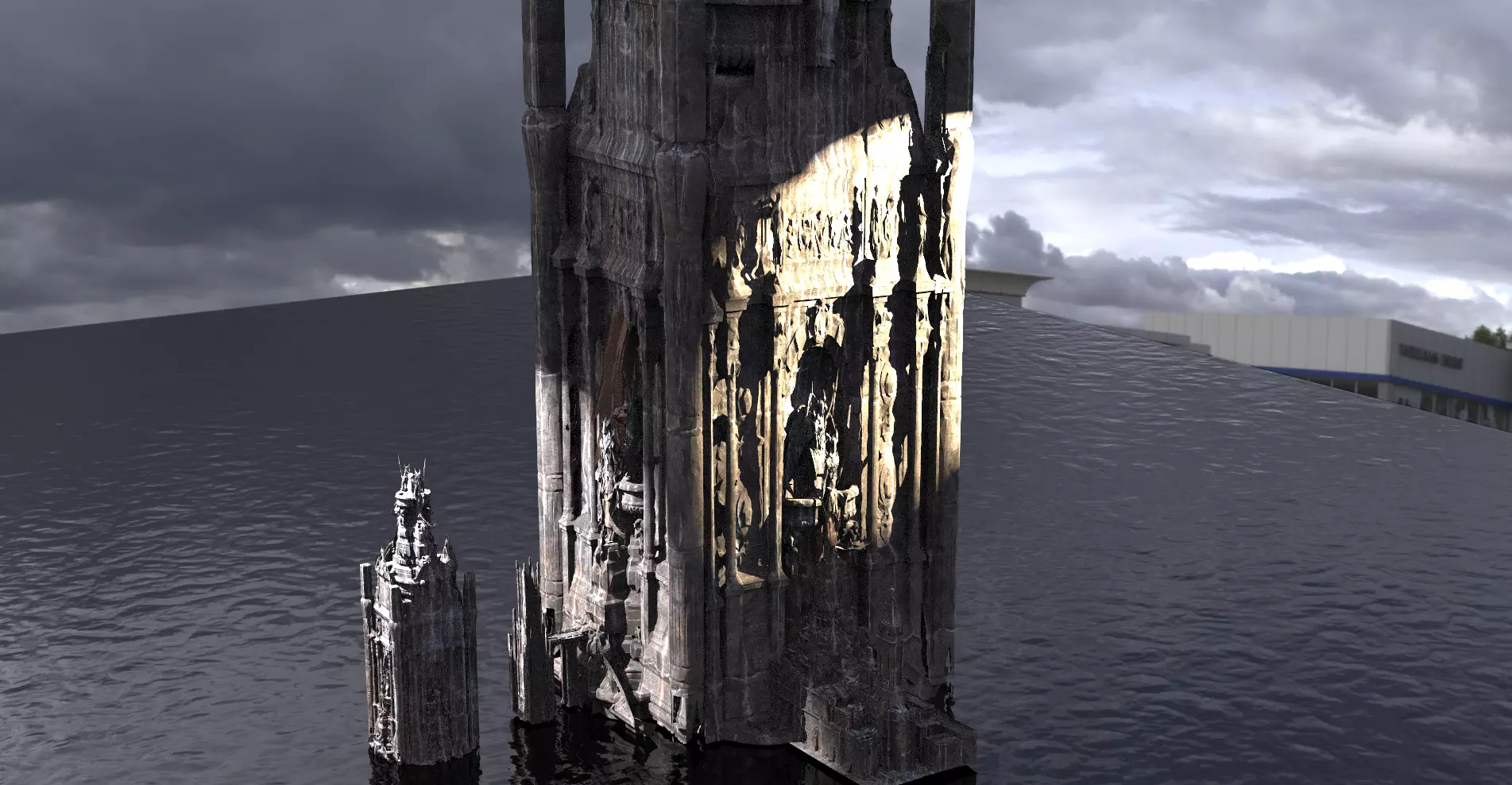  Wizard Skeleton Tower Scull Dome 2 3D model_0