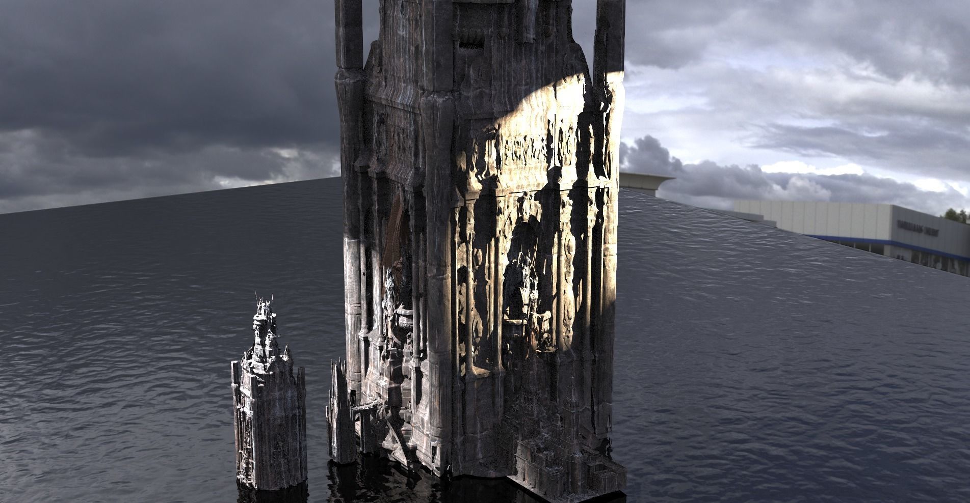  Wizard Skeleton Tower Scull Dome 2 3D model_1