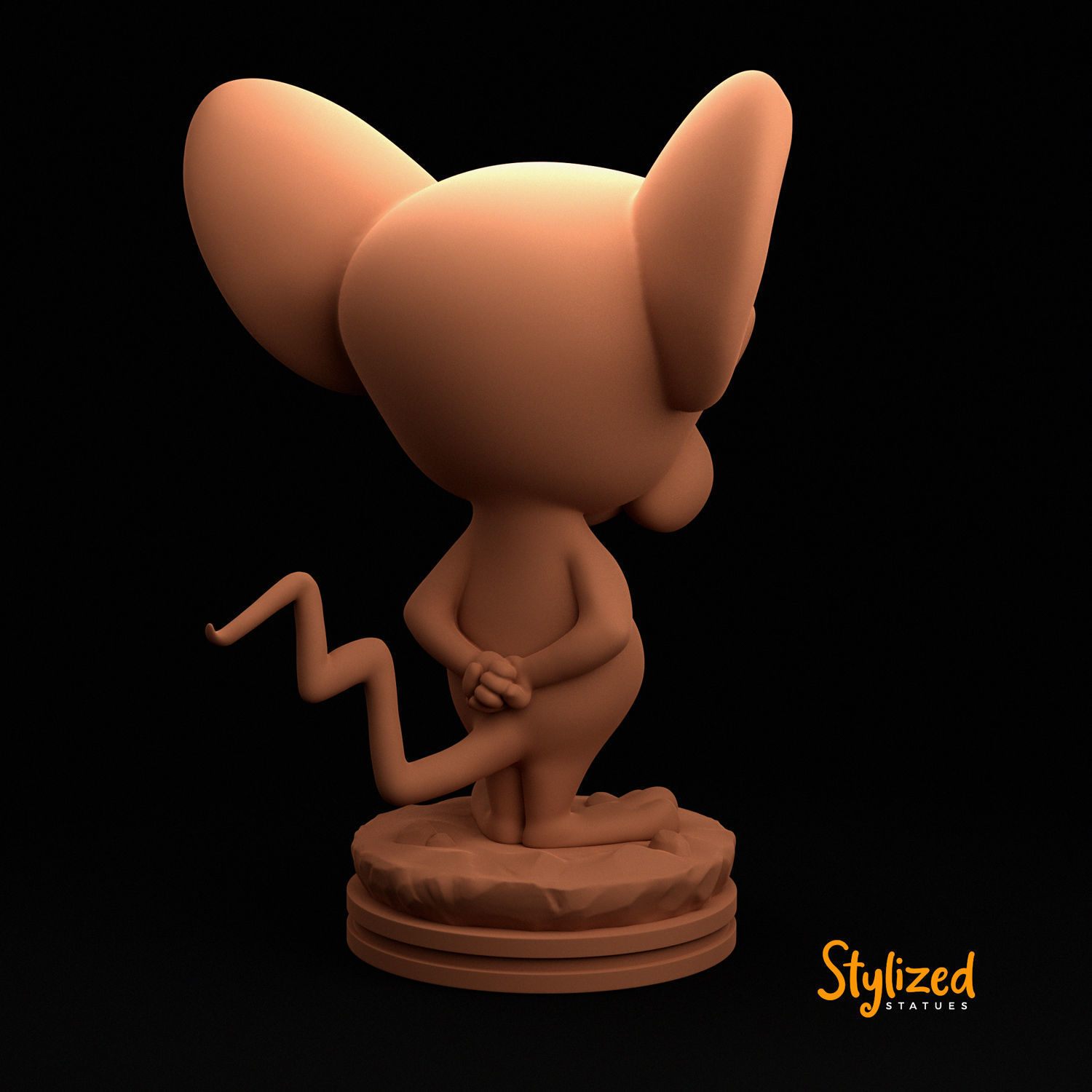 The Brain mouse figurine 3D print model_2