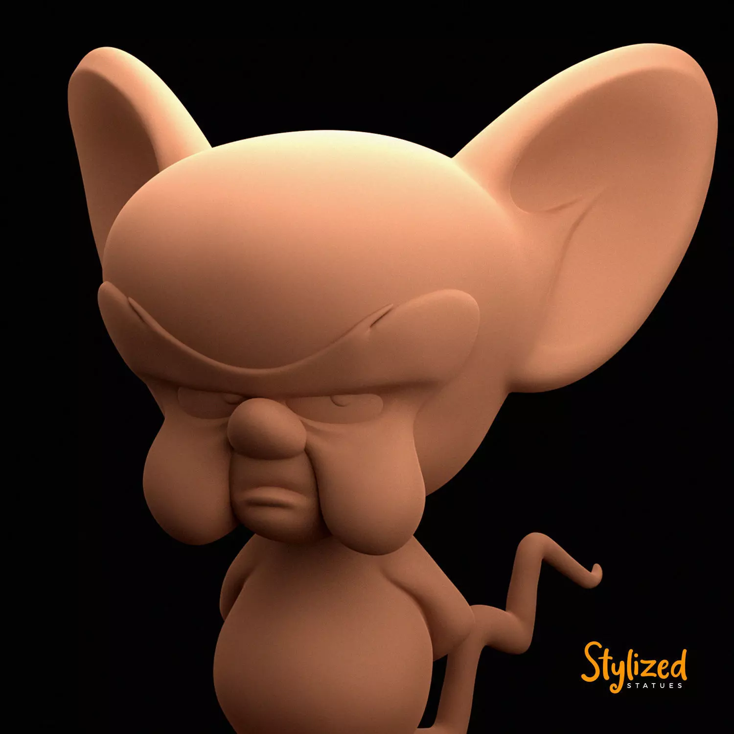 The Brain mouse figurine 3D print model_0