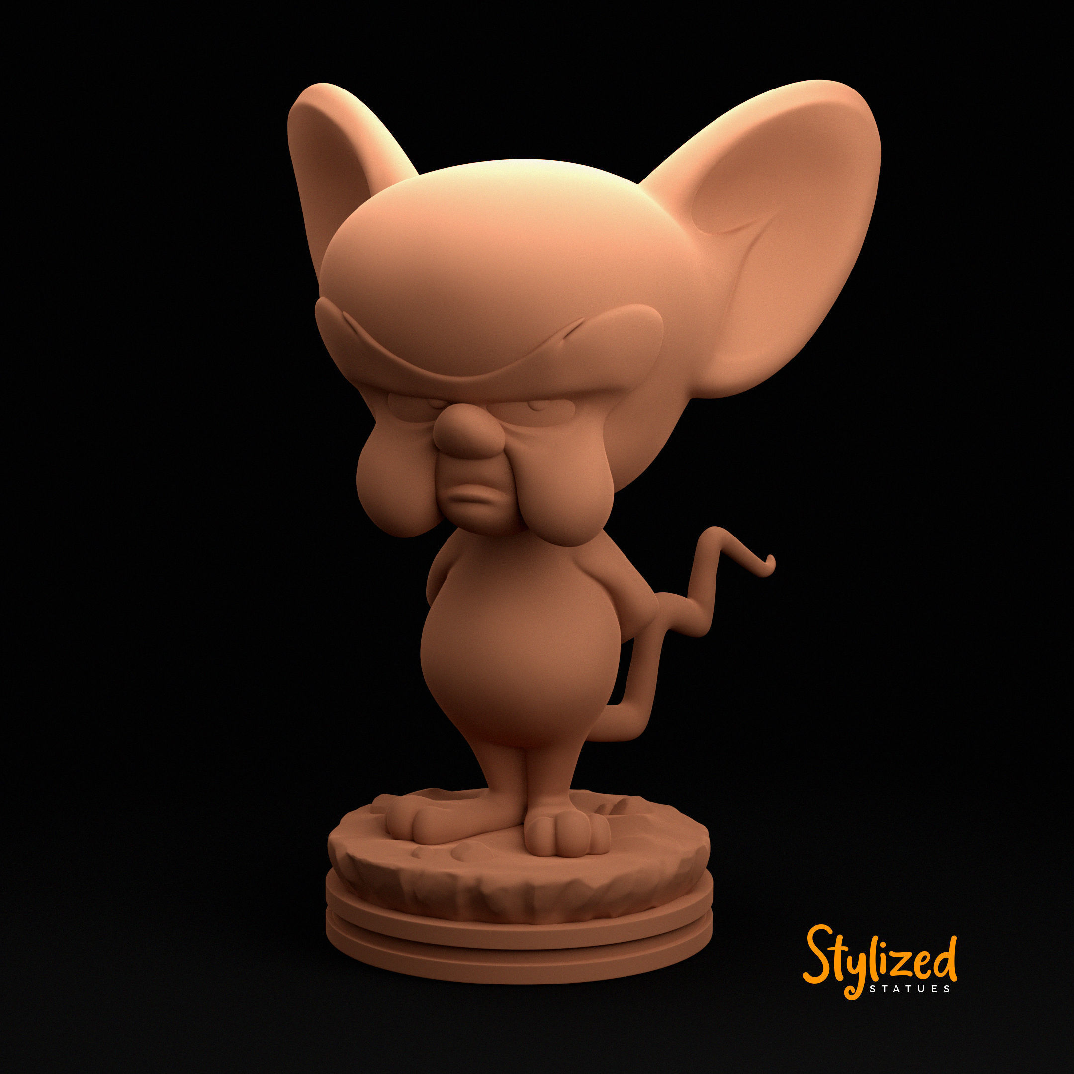 The Brain mouse figurine 3D print model_1