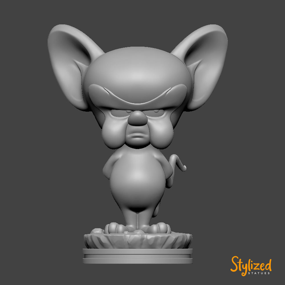 The Brain mouse figurine 3D print model_3