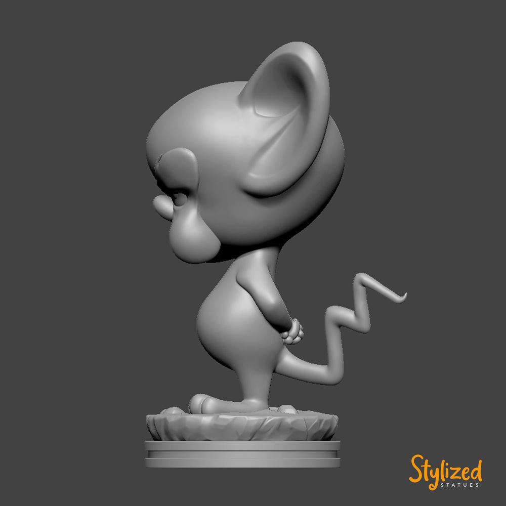 The Brain mouse figurine 3D print model_4