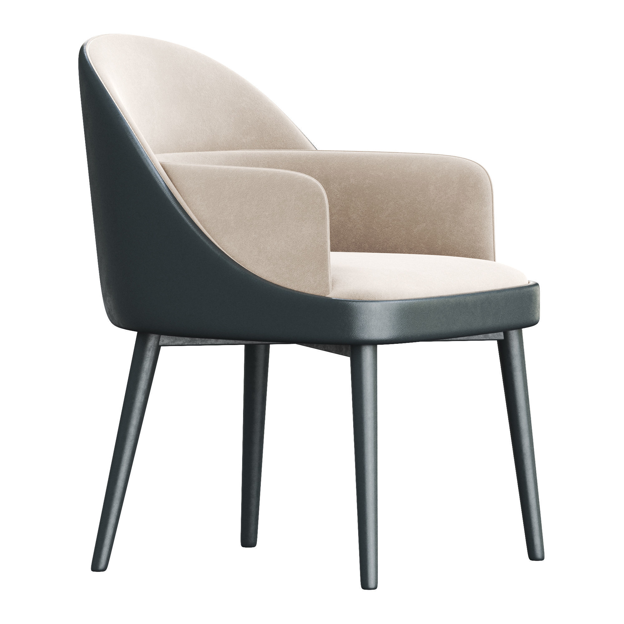 Modern dining chair 3D model_1