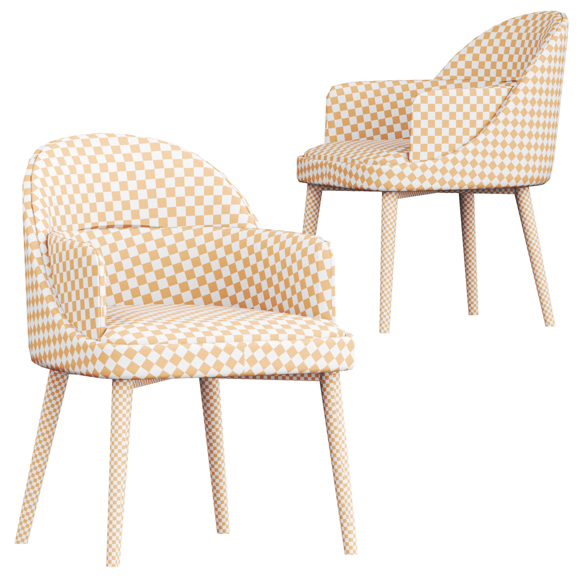 Modern dining chair 3D model_7