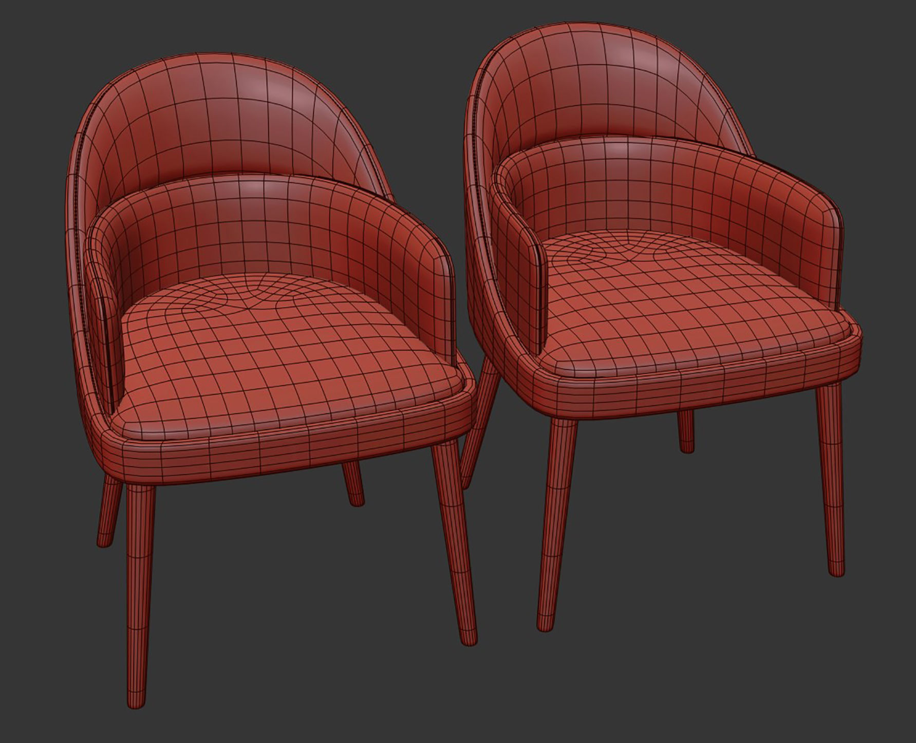 Modern dining chair 3D model_9